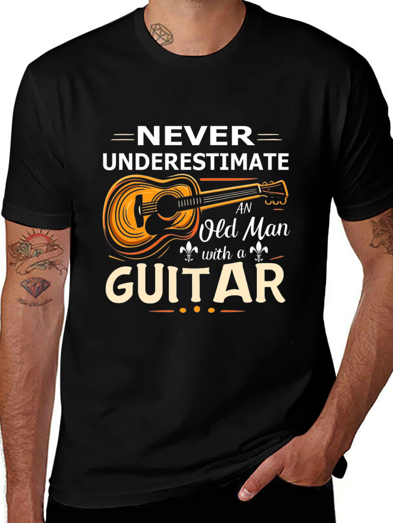 Old Man with a Guitar Graphic Tee