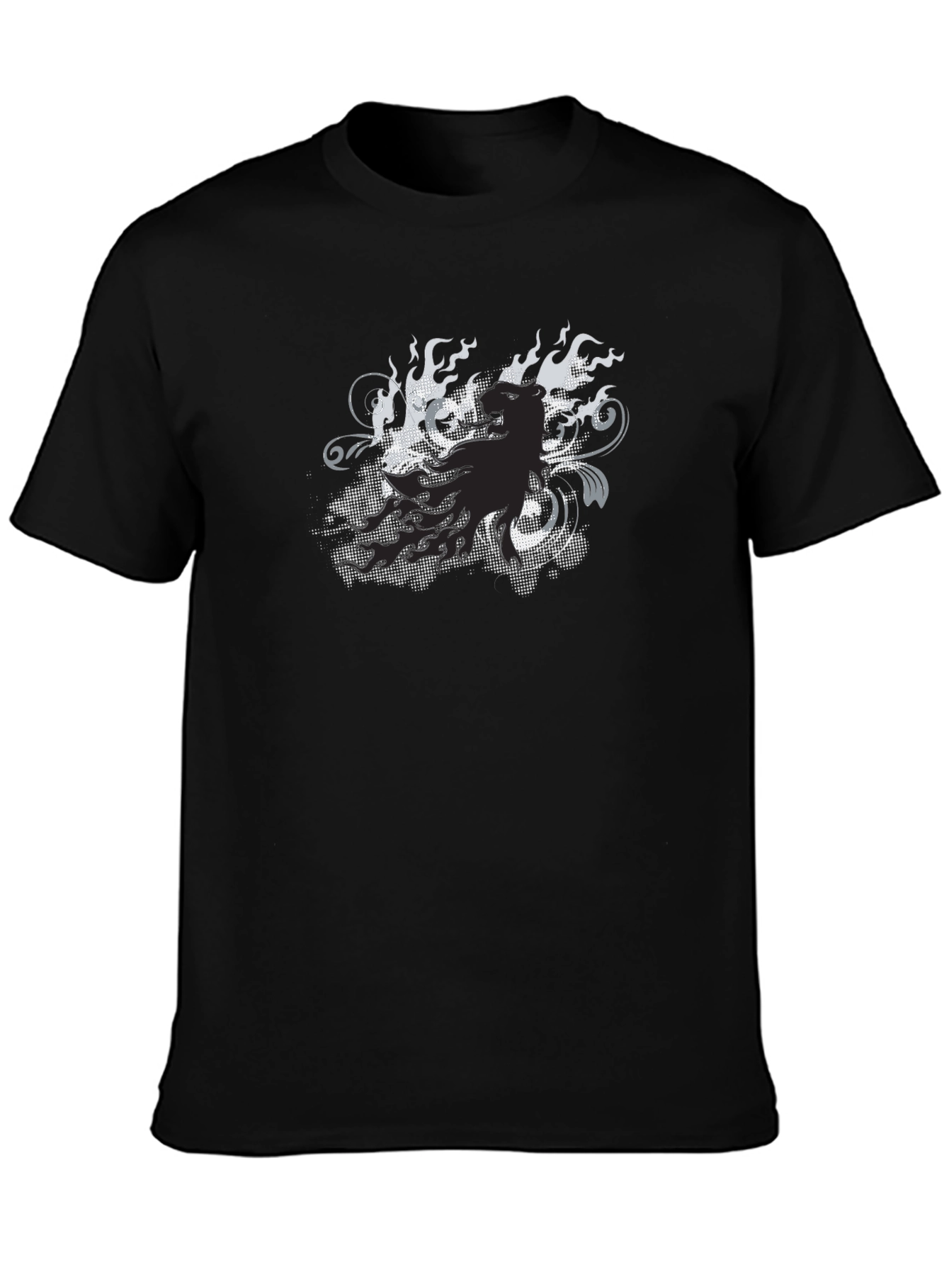 Edgy Graphic Print Black T-Shirt