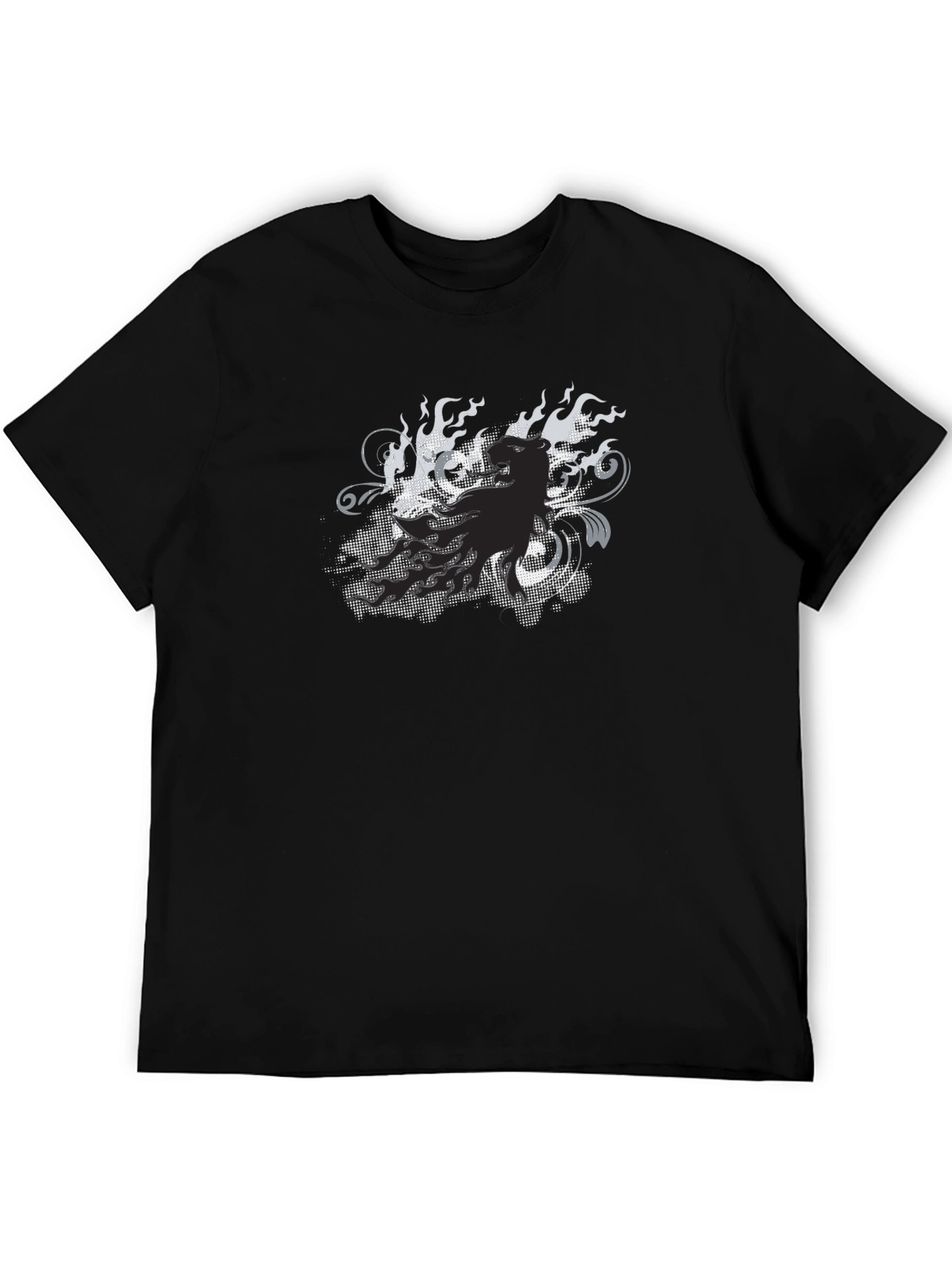 Edgy Graphic Print Black T-Shirt