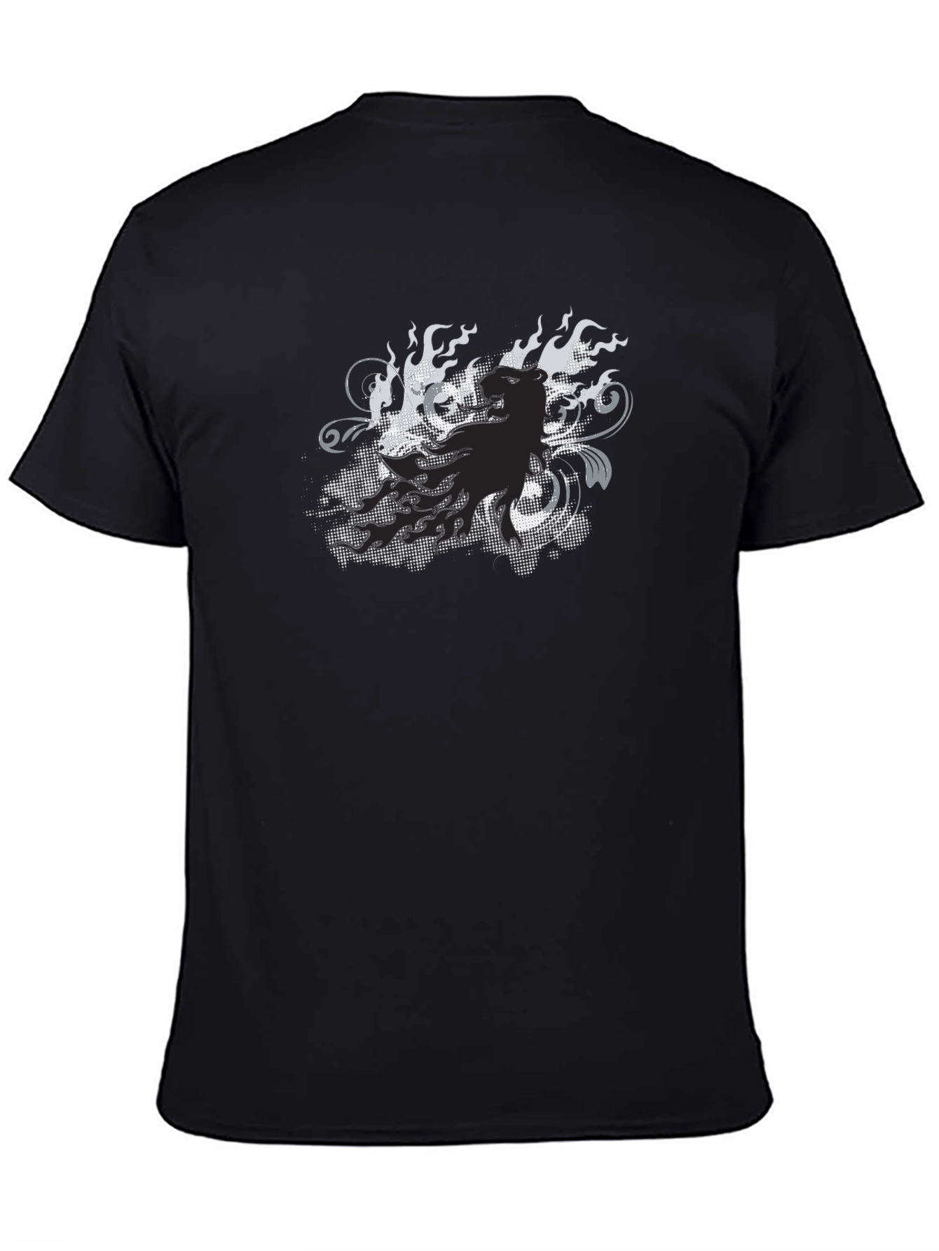 Edgy Graphic Print Black T-Shirt