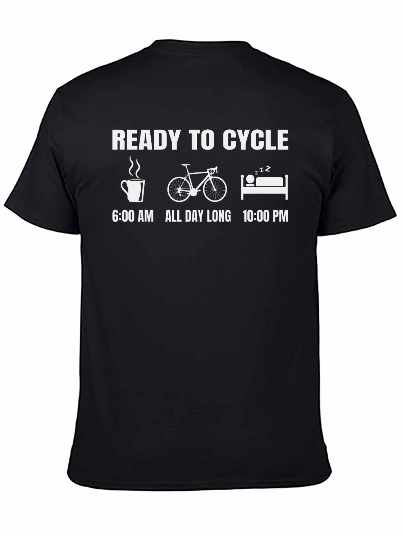 Ready to Cycle Mens Black T-Shirt