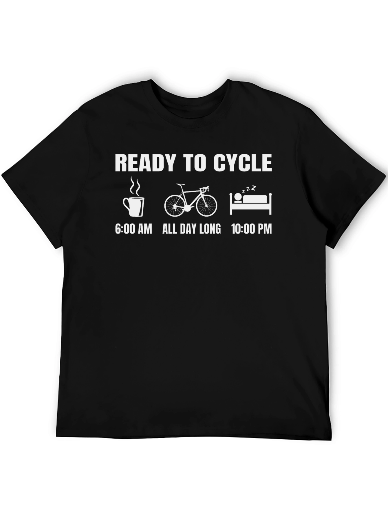 Ready to Cycle Mens Black T-Shirt