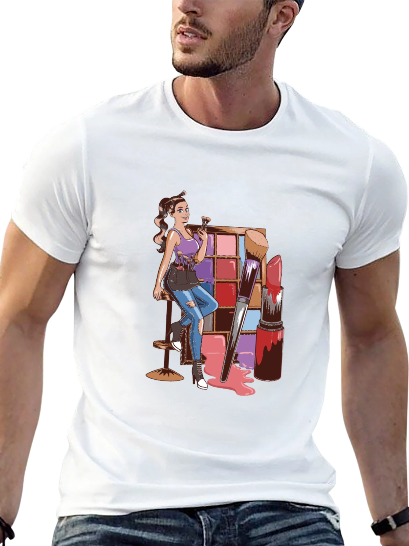Makeup Artist Graphic T-Shirt - Stylish & Unique Design