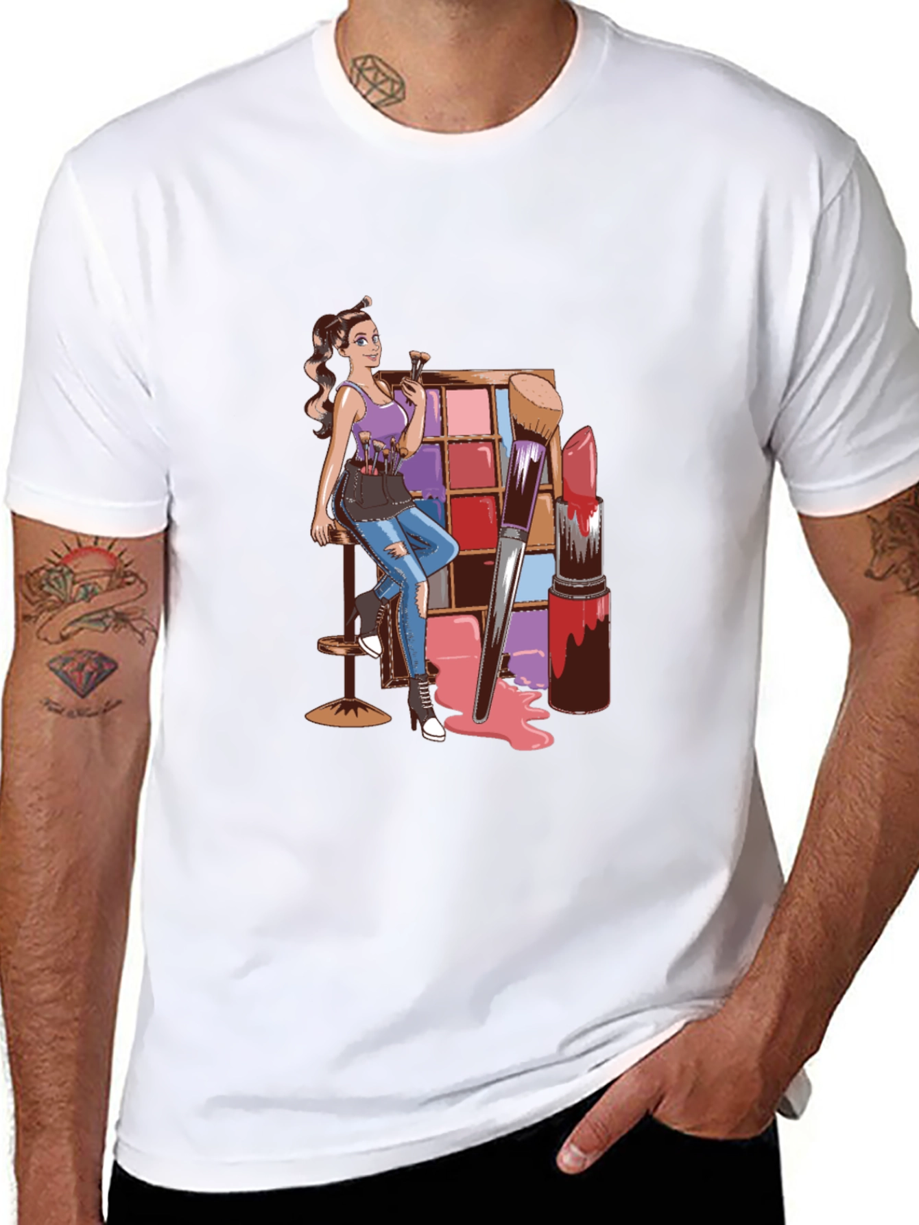 Makeup Artist Graphic T-Shirt - Stylish & Unique Design