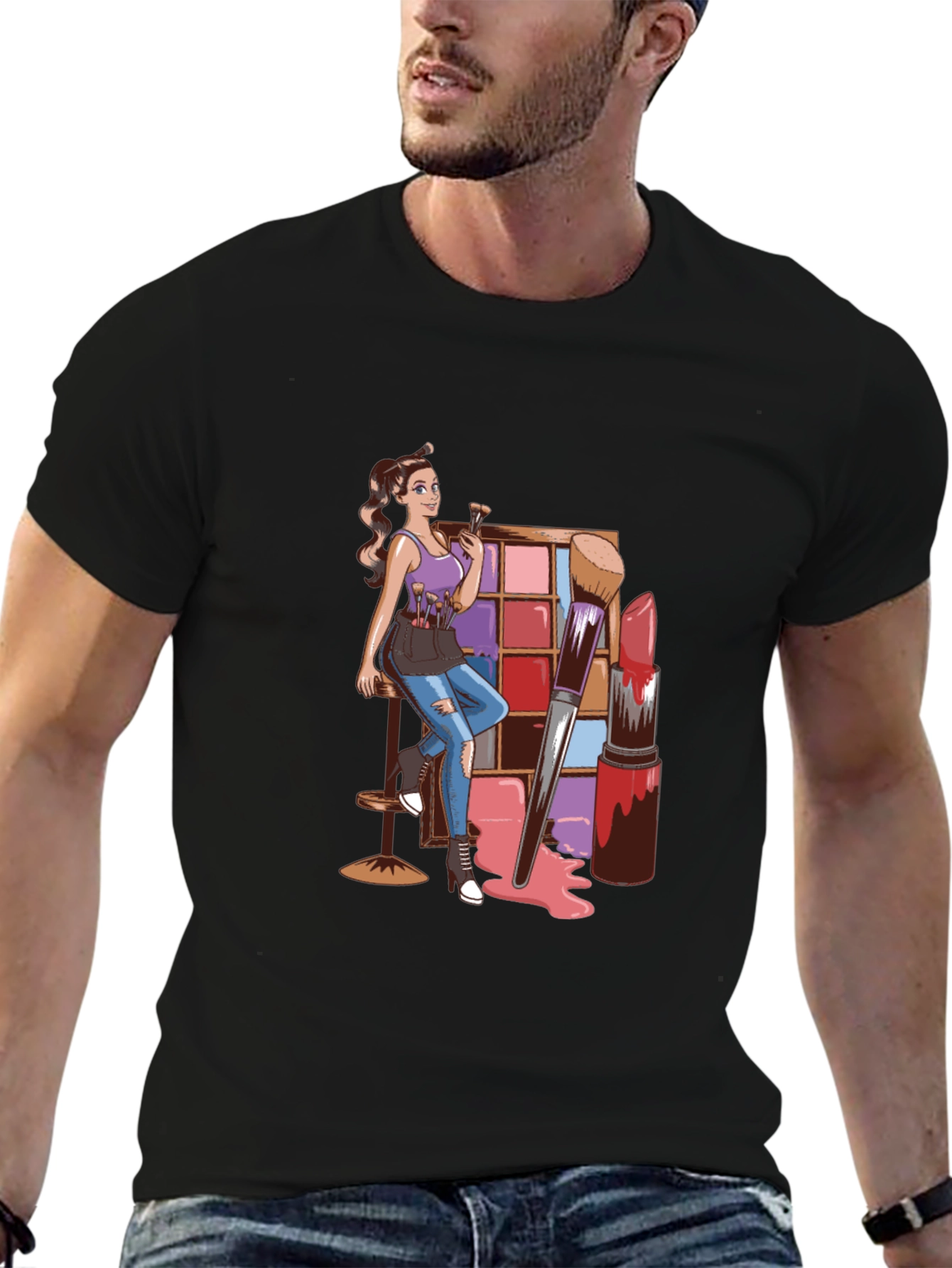Makeup Artist Graphic T-Shirt - Stylish & Unique Design