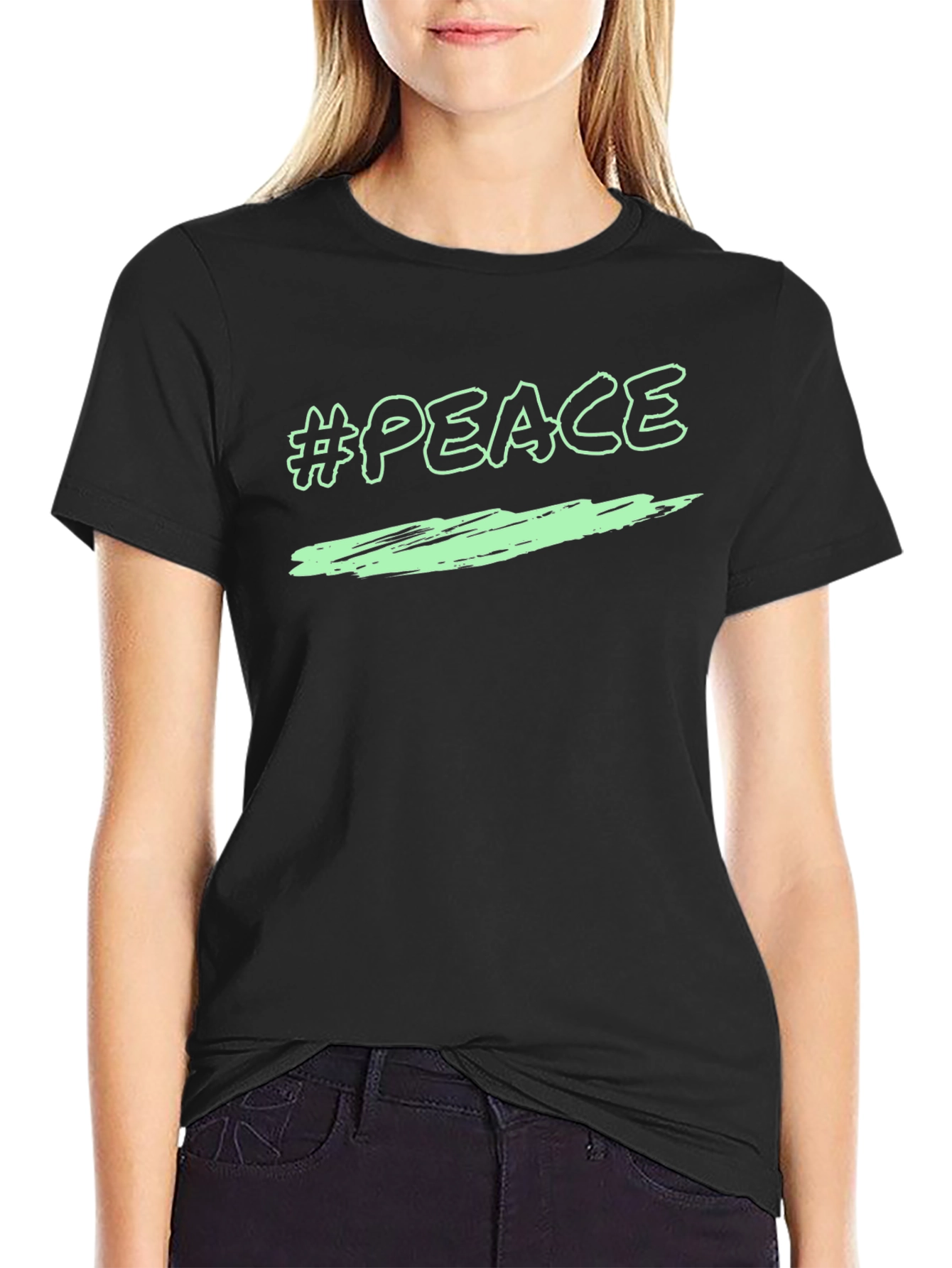 Peace Graphic T-Shirt - Black
