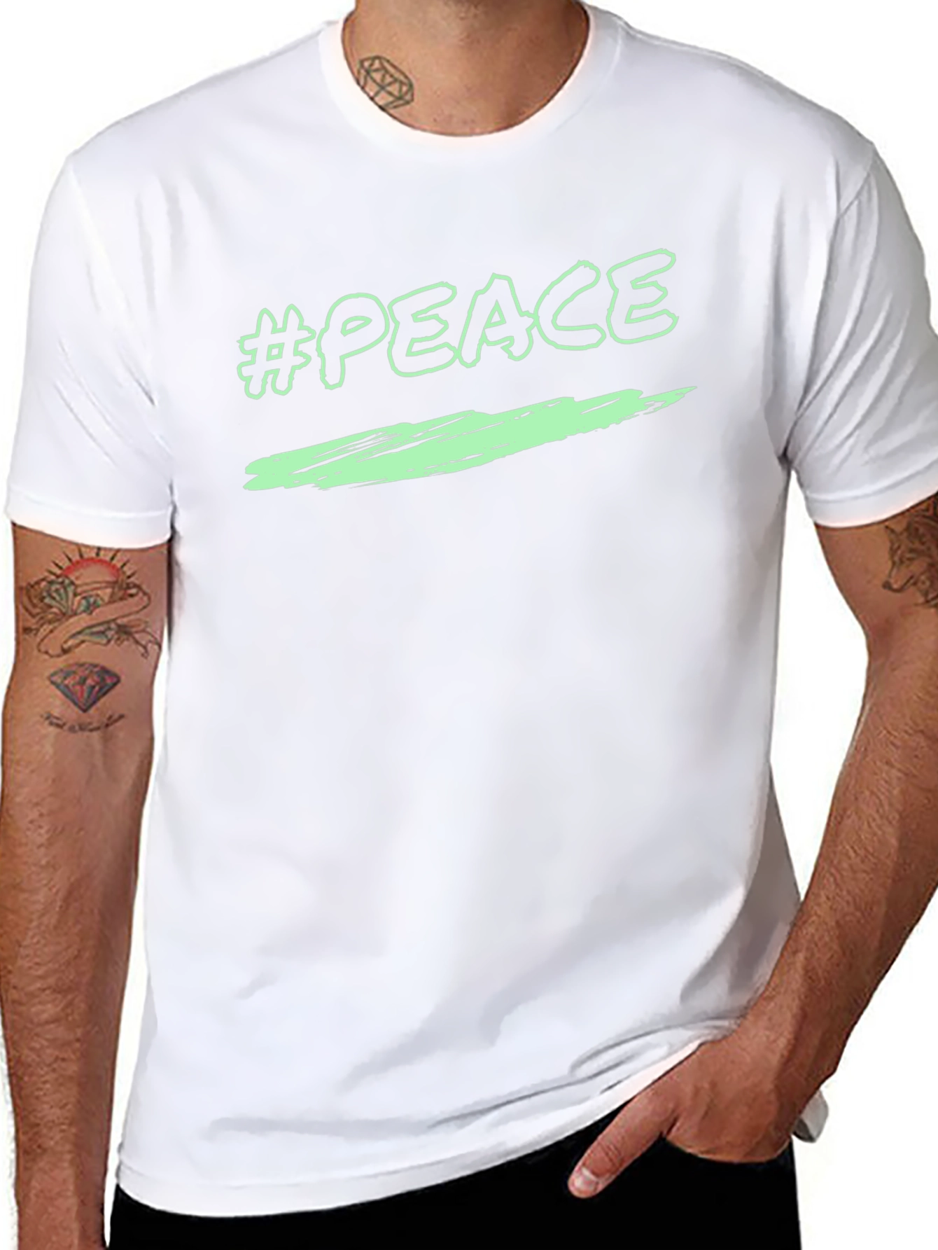Peace Graphic T-Shirt - Black