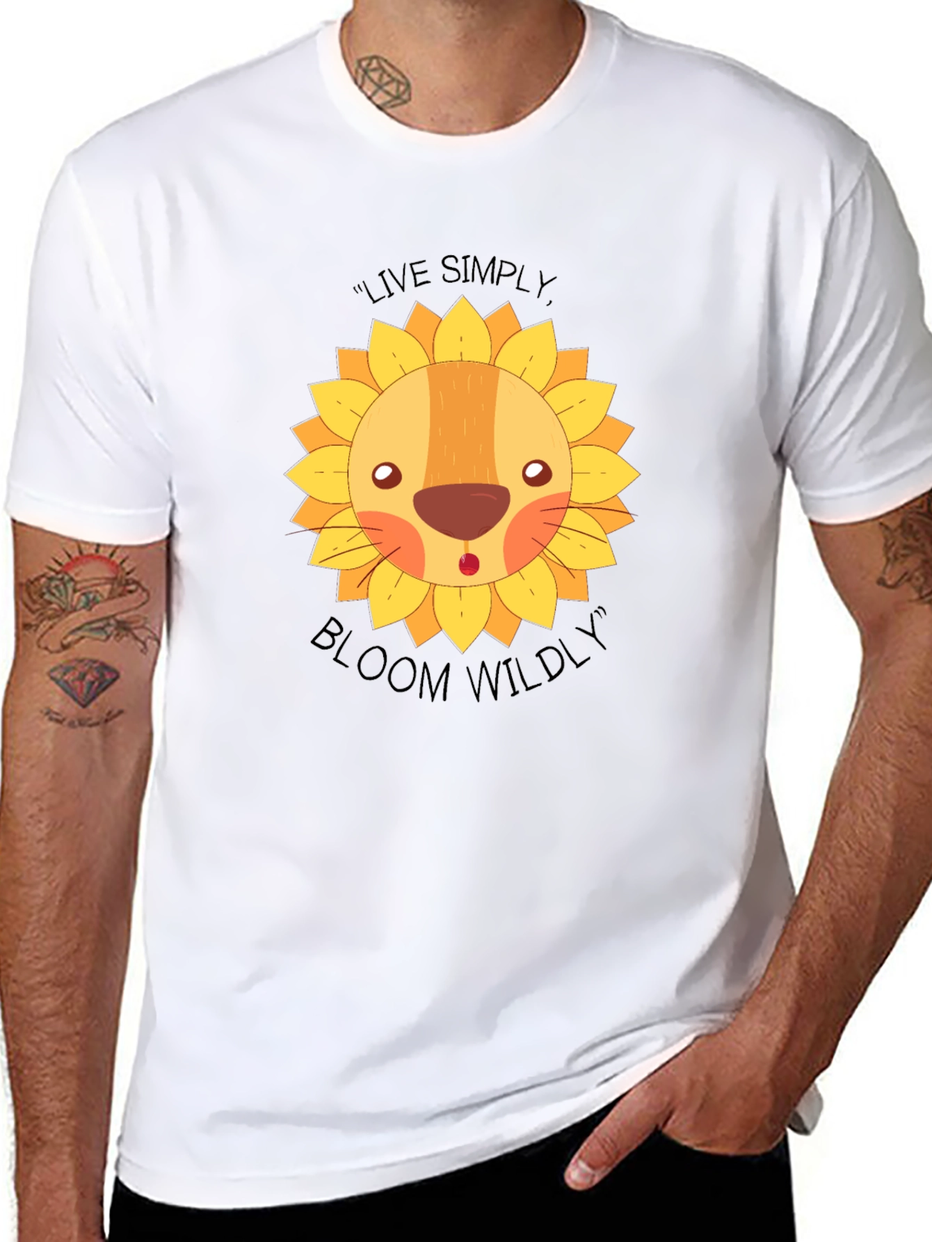 Live Simply Bloom Wildly Sunflower Graphic Tee