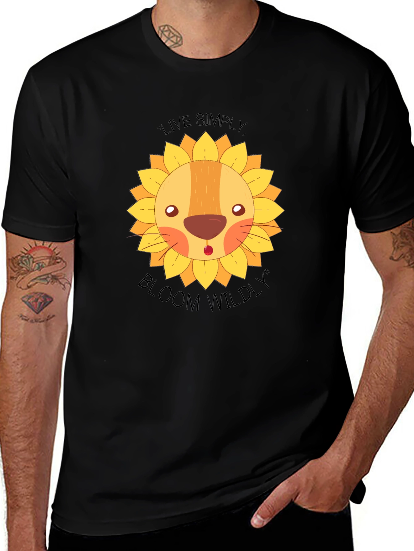 Live Simply Bloom Wildly Sunflower Graphic Tee