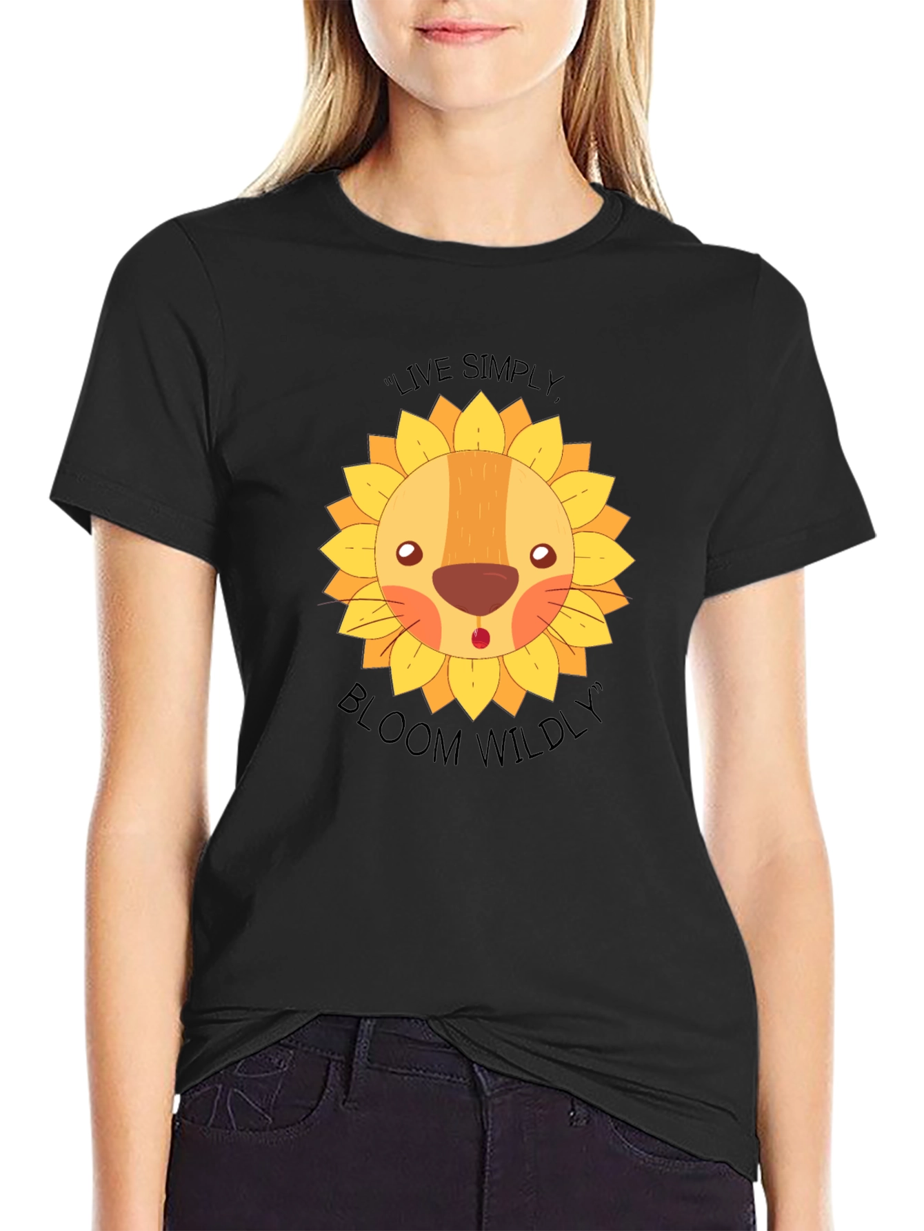Live Simply Bloom Wildly Sunflower Graphic Tee