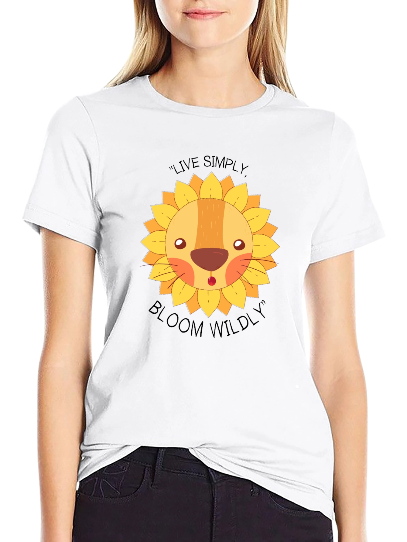 Live Simply Bloom Wildly Sunflower Graphic Tee