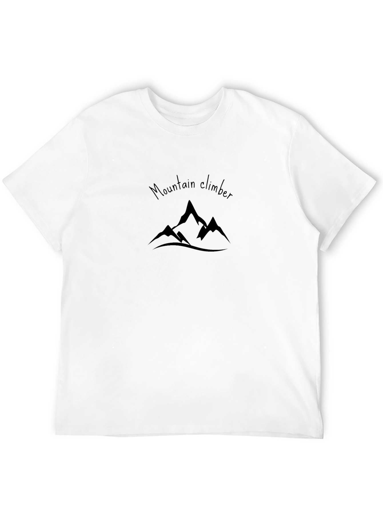 Mountain Climber Graphic Tee - Black Cotton T-Shirt