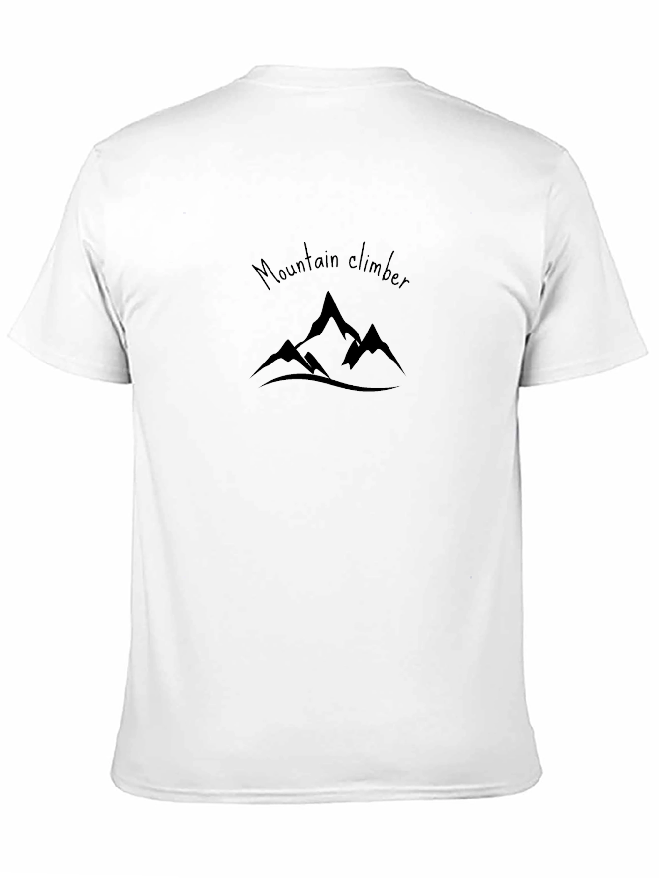 Mountain Climber Graphic Tee - Black Cotton T-Shirt
