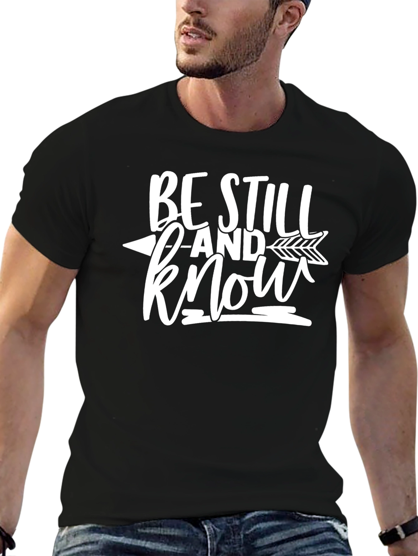 Be Still And Know Graphic T-Shirt - Black