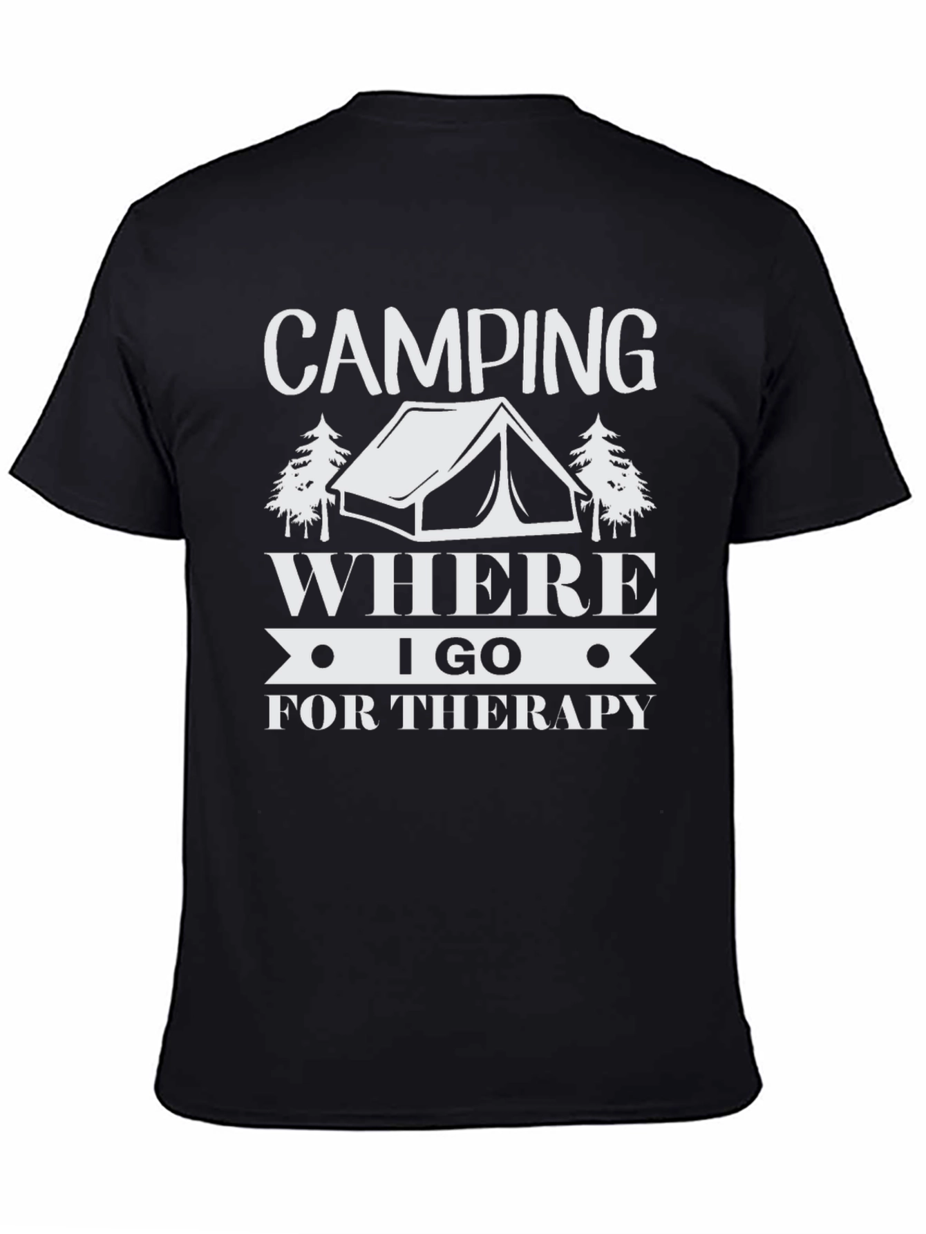 Camping Therapy Black Graphic Tee