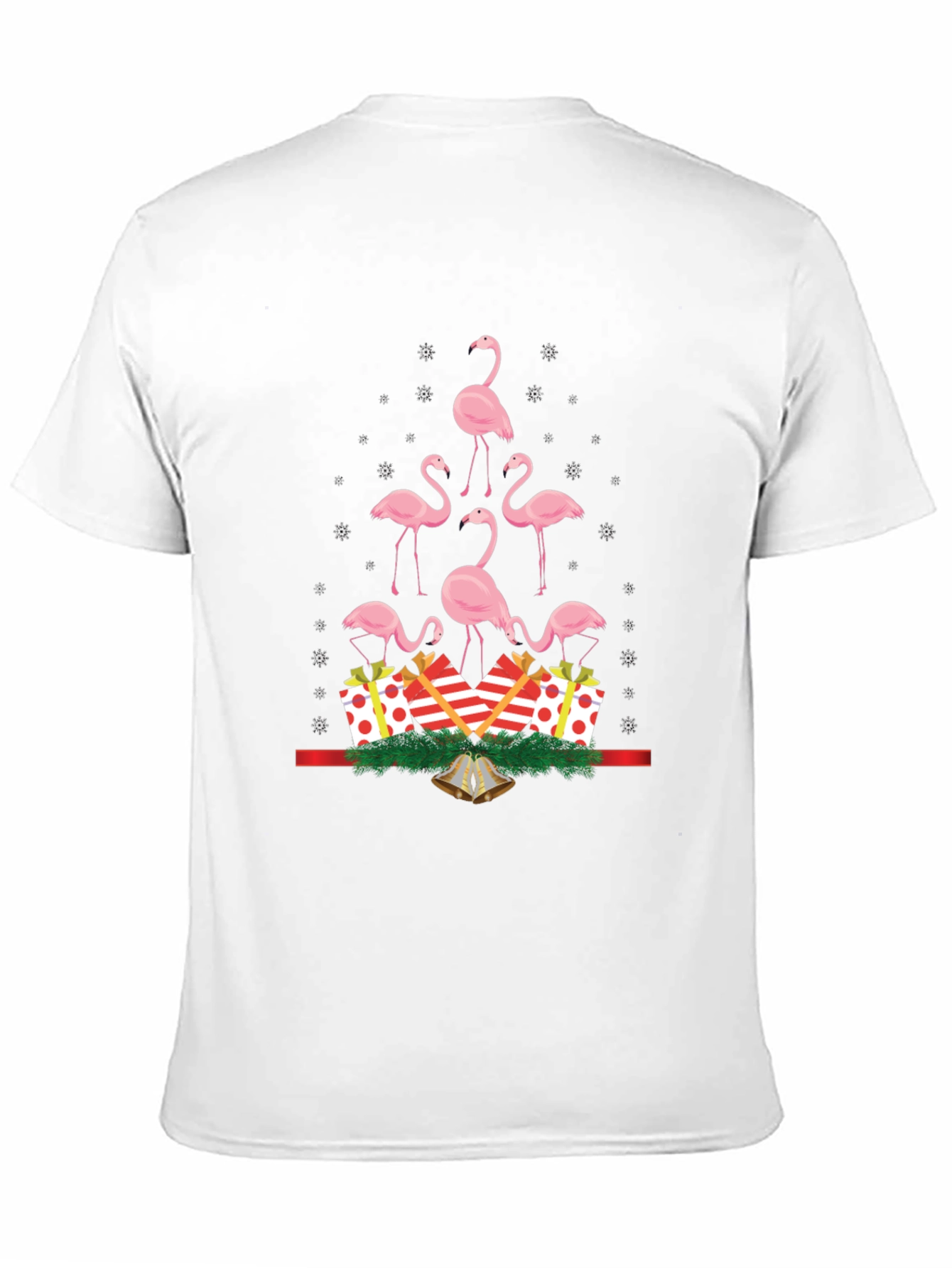 Festive Flamingo Christmas Tree T-Shirt