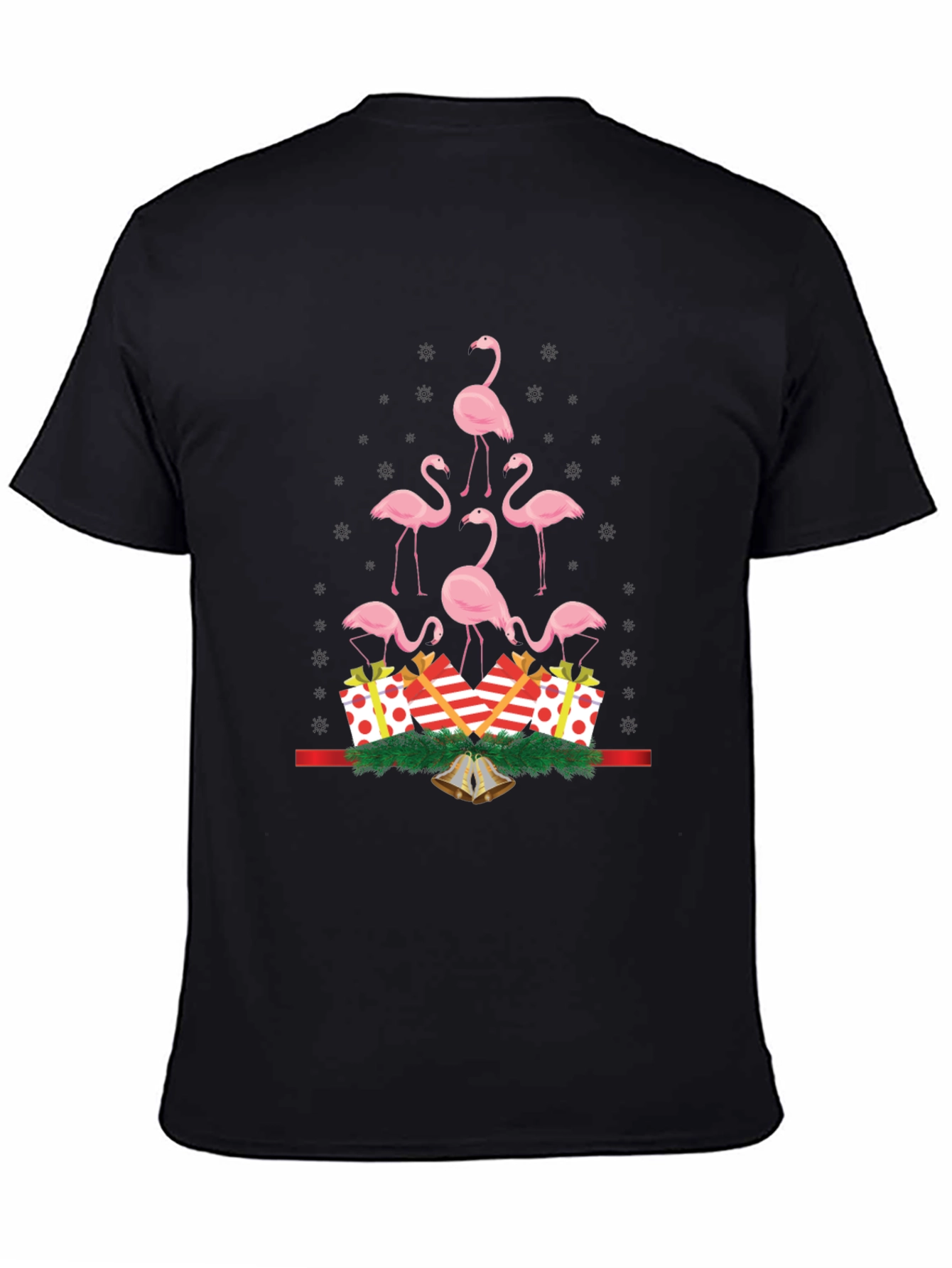 Festive Flamingo Christmas Tree T-Shirt