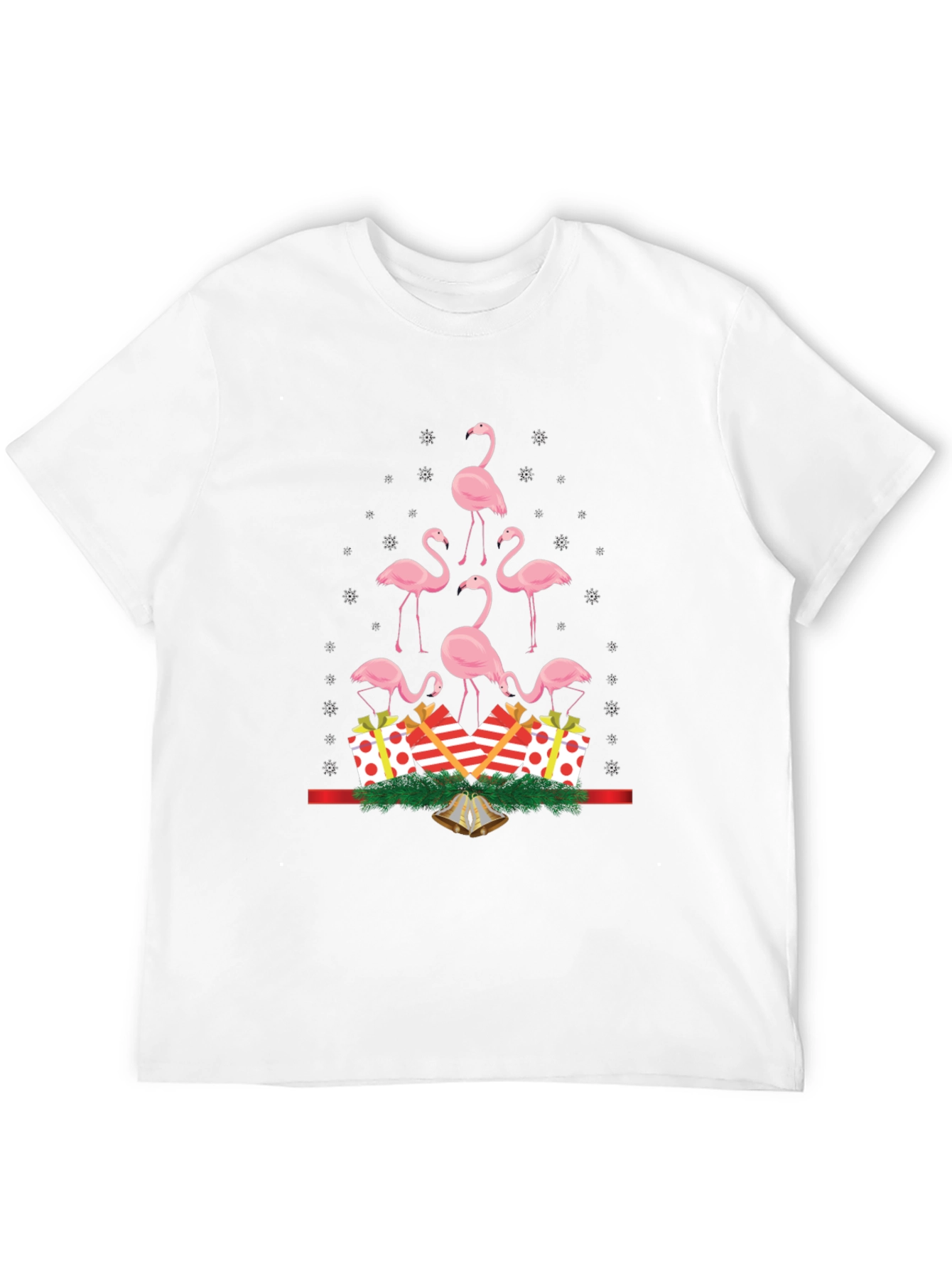 Festive Flamingo Christmas Tree T-Shirt