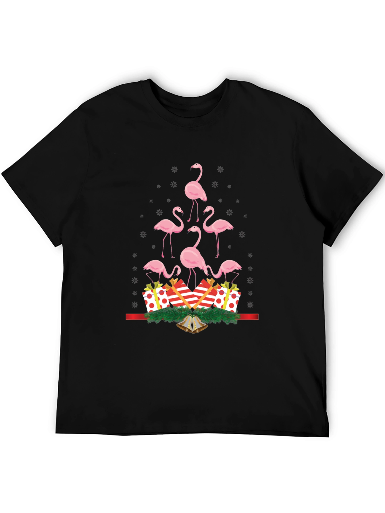 Festive Flamingo Christmas Tree T-Shirt