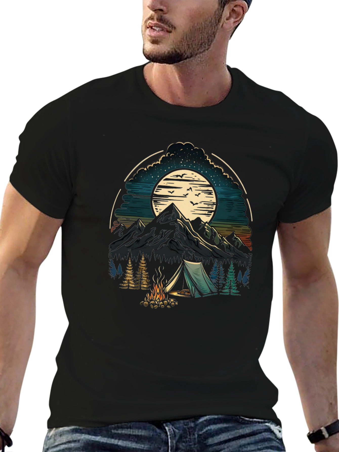 Camping Adventure Graphic T-Shirt