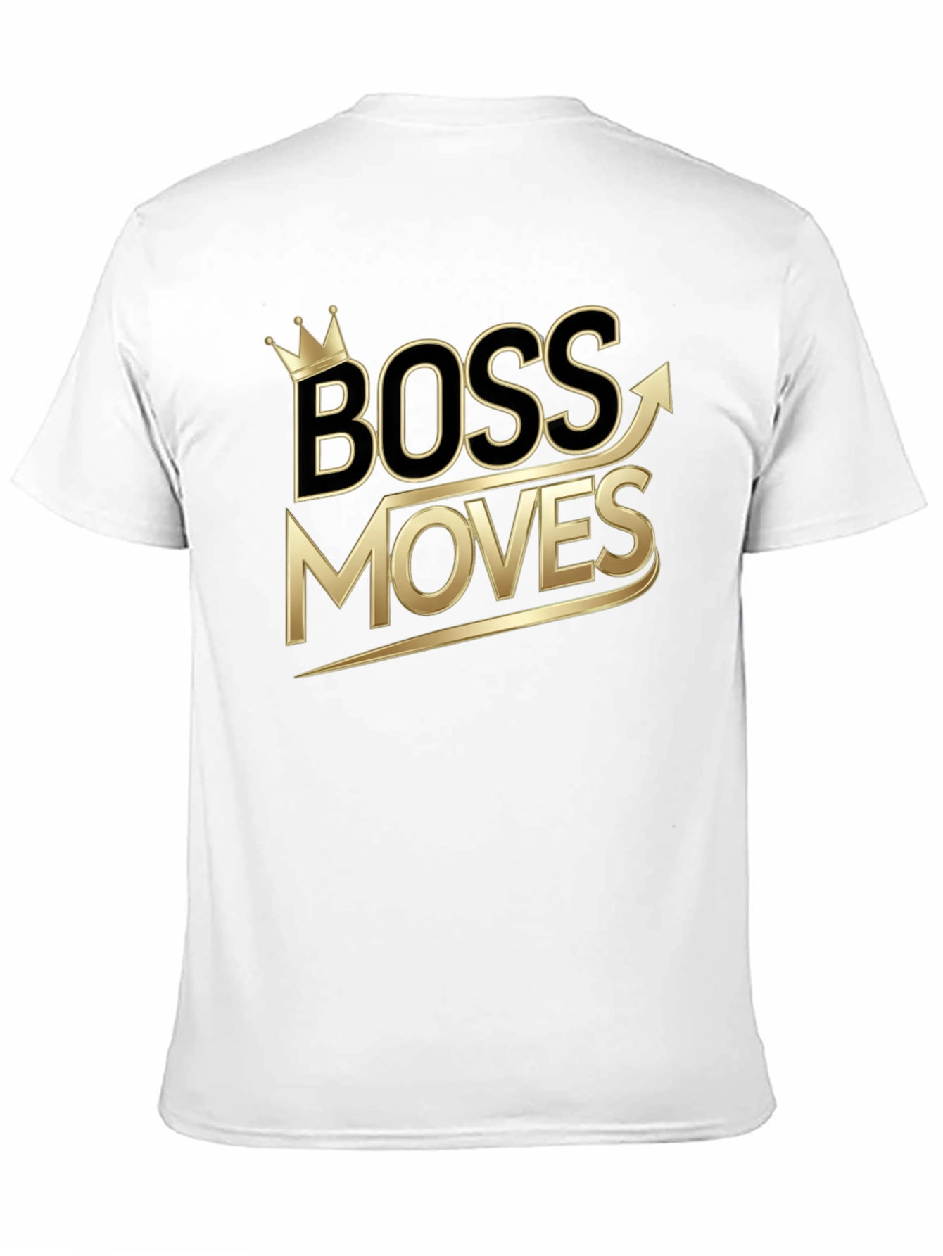 Boss Moves Graphic Tee - Gold Print Black Shirt