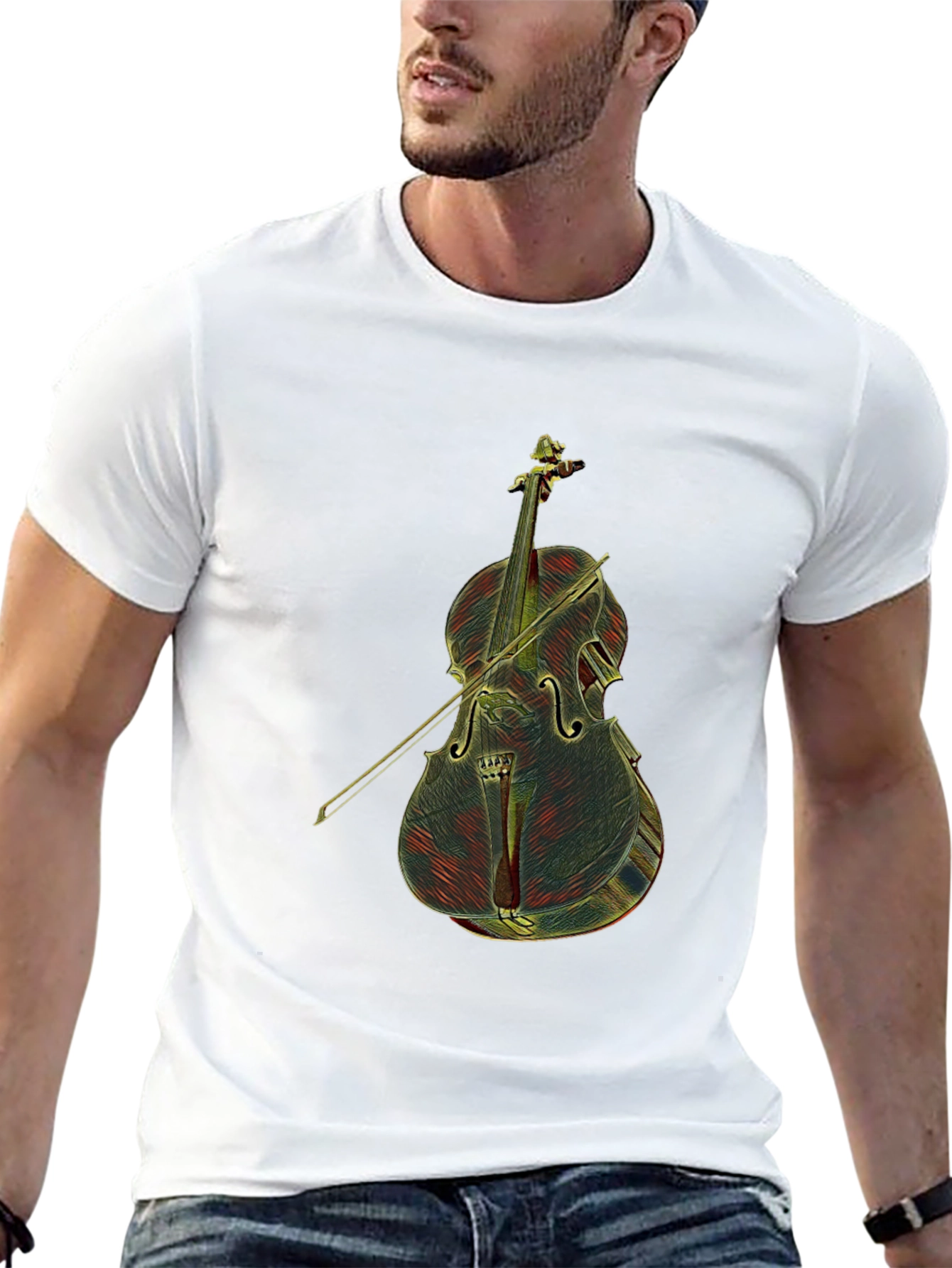Violin Graphic Tee - Musical Style