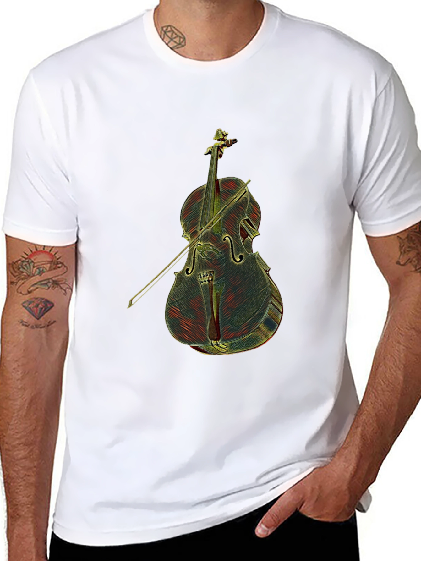 Violin Graphic Tee - Musical Style