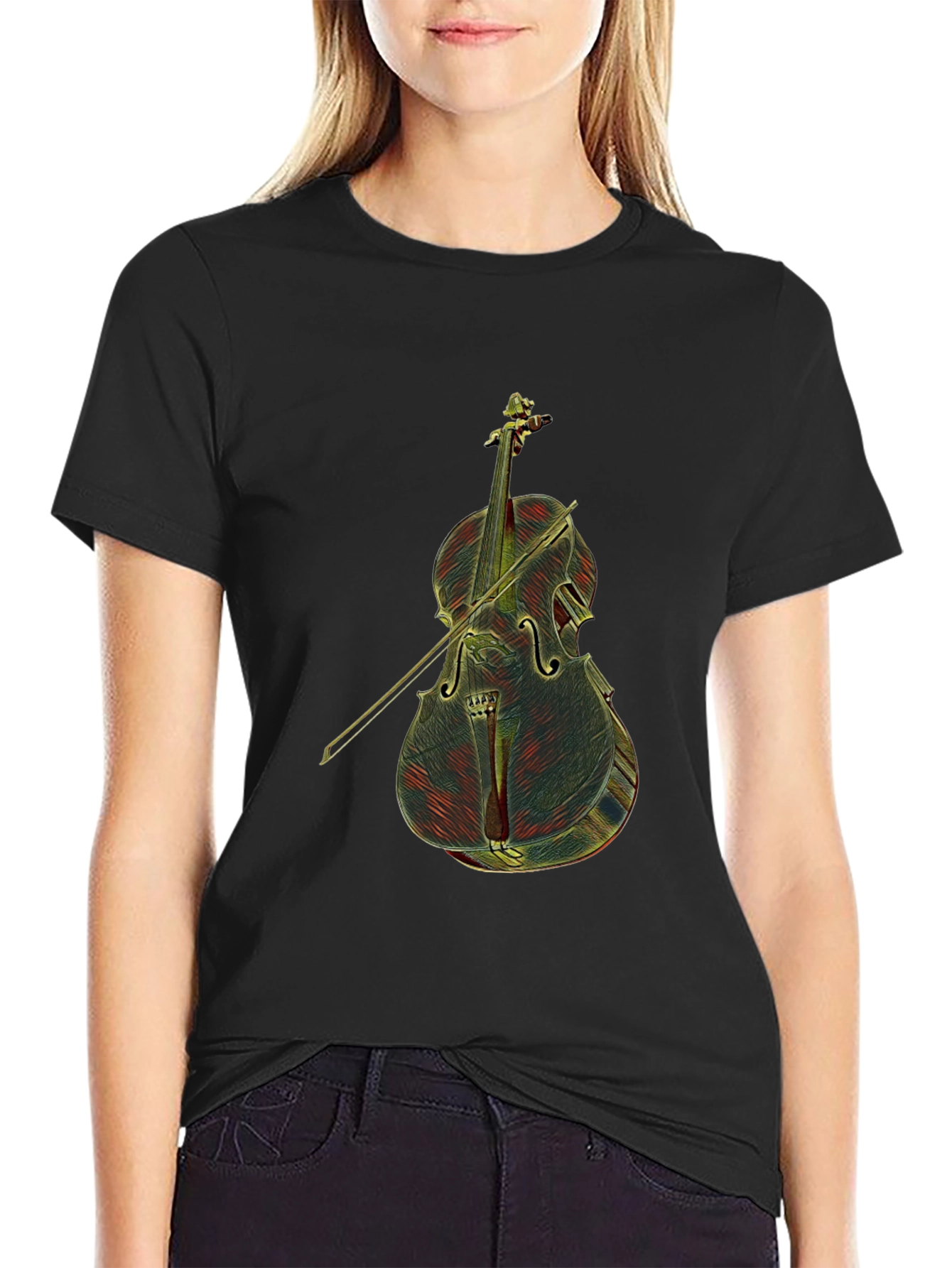 Violin Graphic Tee - Musical Style