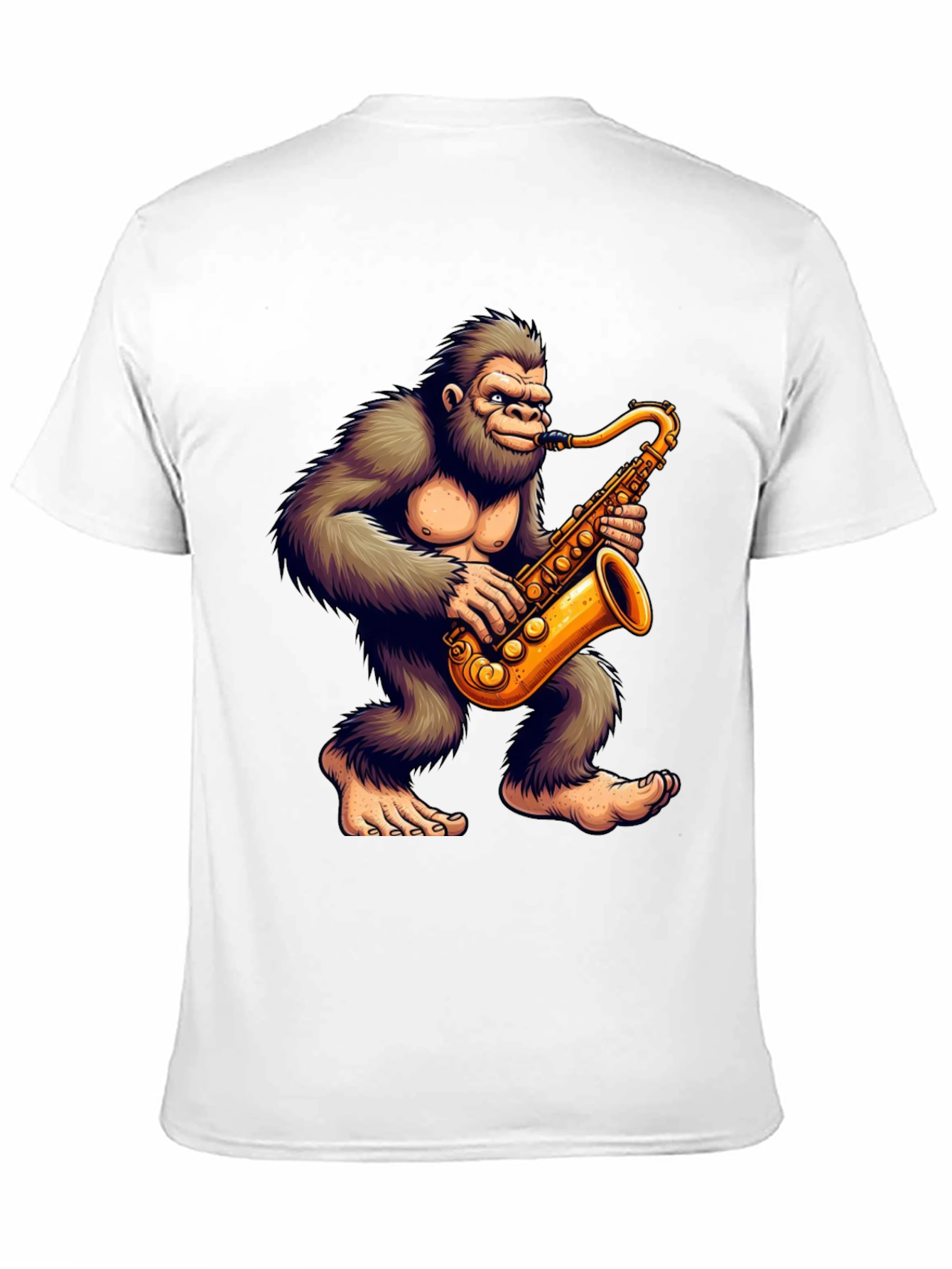 Gorilla Saxophone Player Graphic T-Shirt