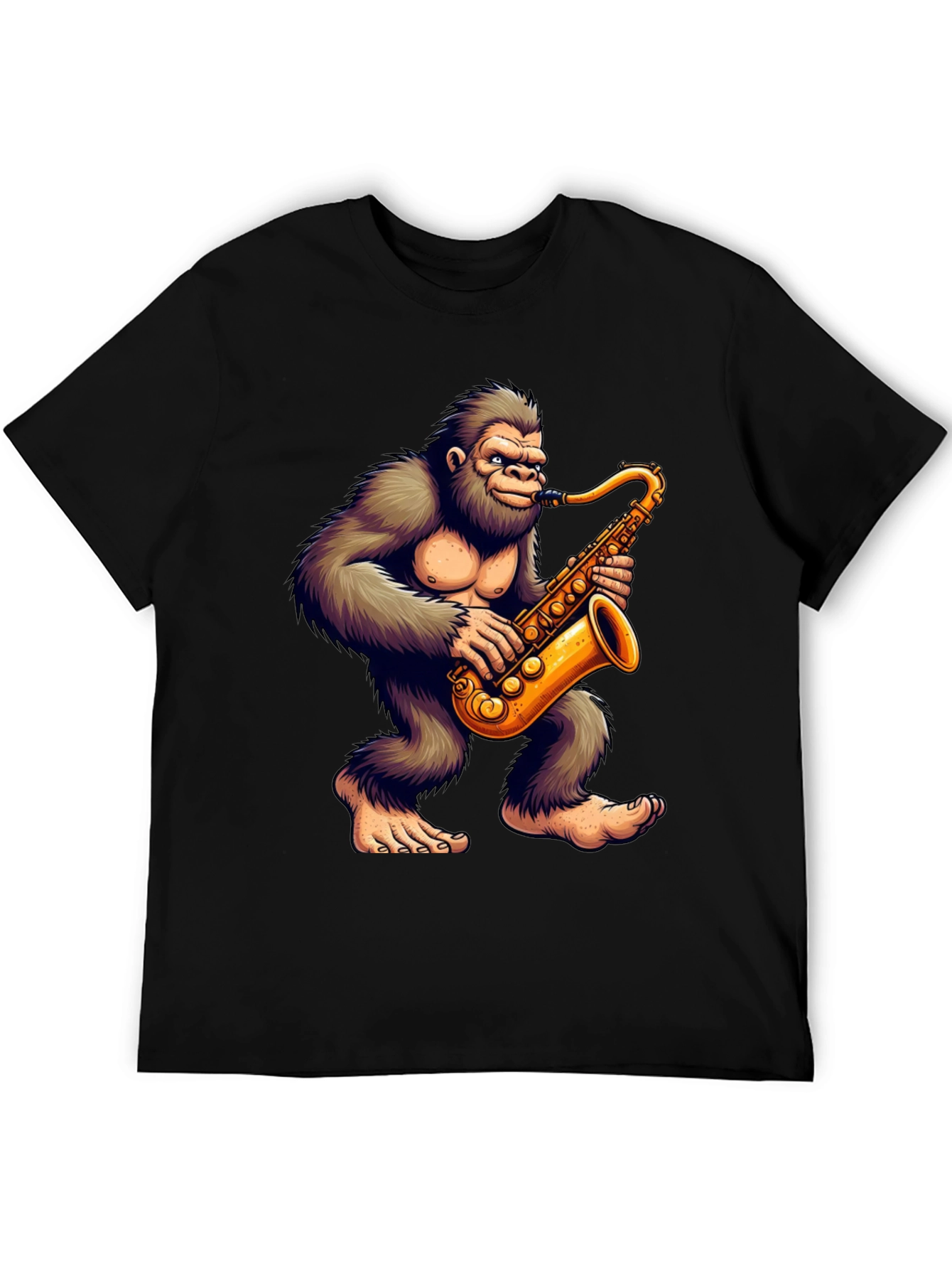 Gorilla Saxophone Player Graphic T-Shirt