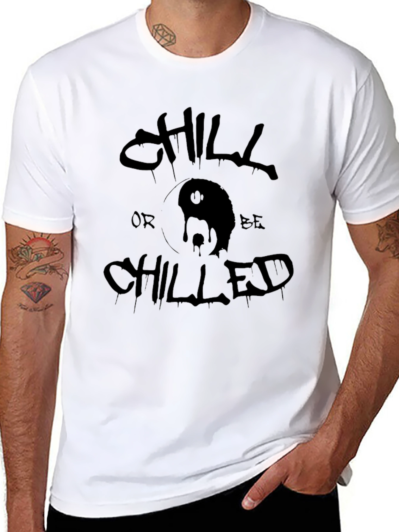 Chill or Be Chilled Graphic T-Shirt - Black