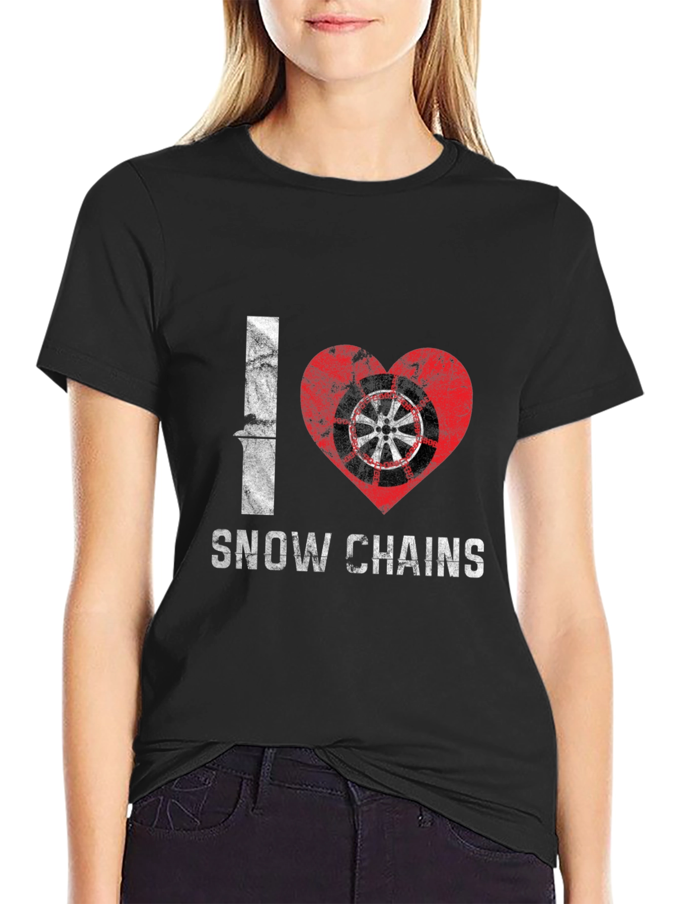 I Love Snow Chains Graphic Tee