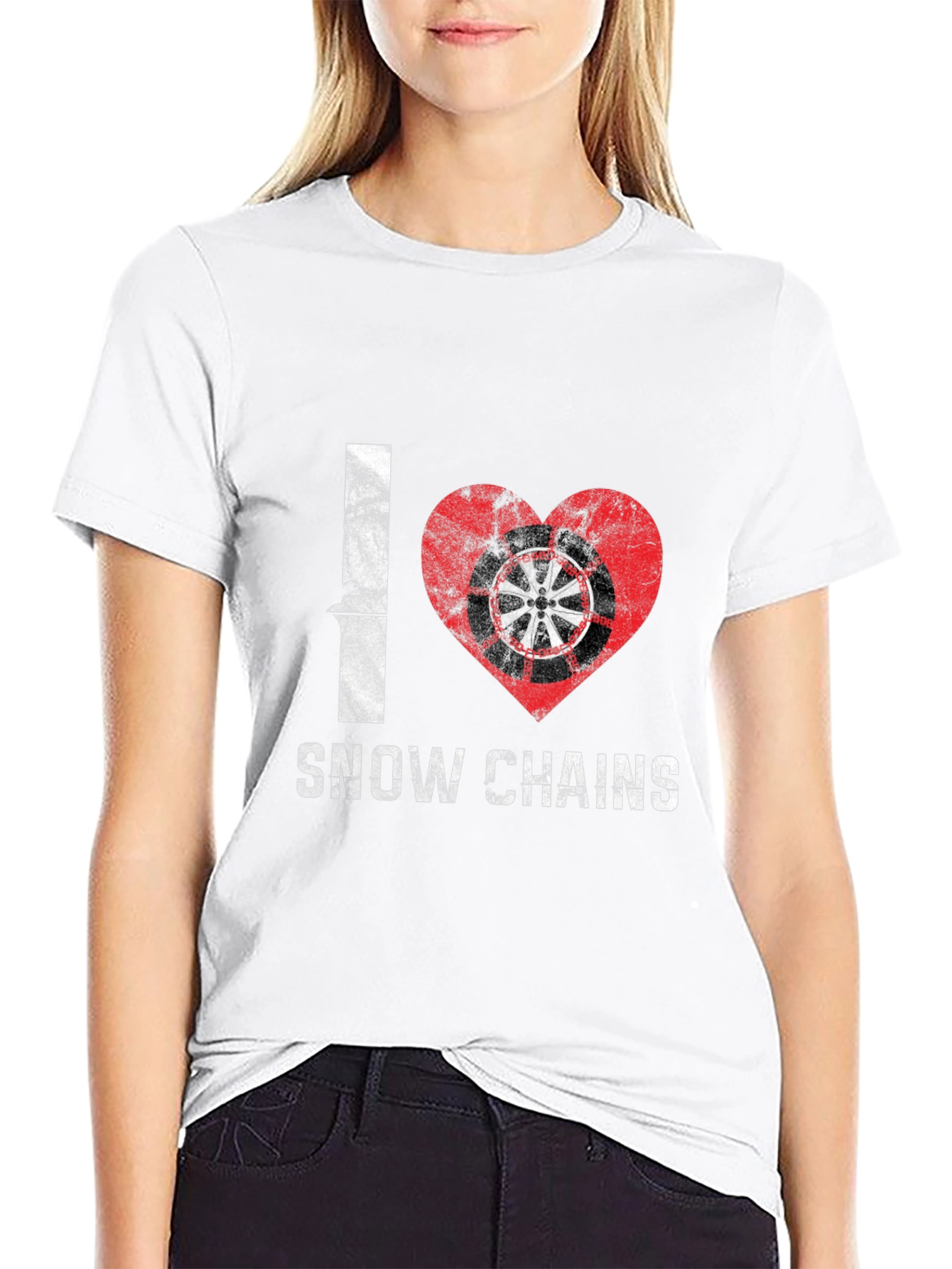 I Love Snow Chains Graphic Tee