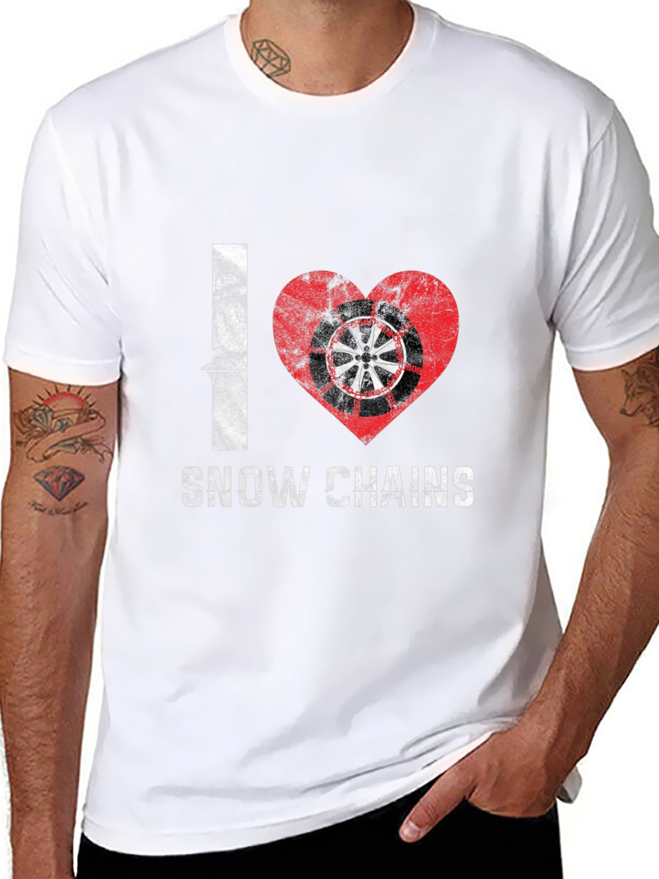 I Love Snow Chains Graphic Tee