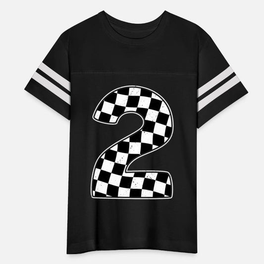 2nd Birthday Checkered Number 2 Car Racing Flag