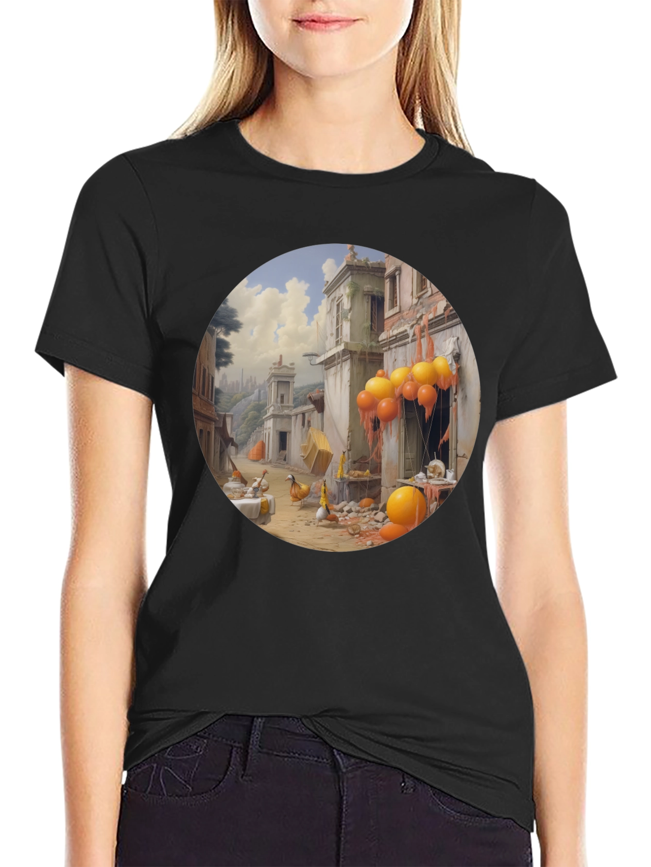 Surreal Cityscape Graphic Tee