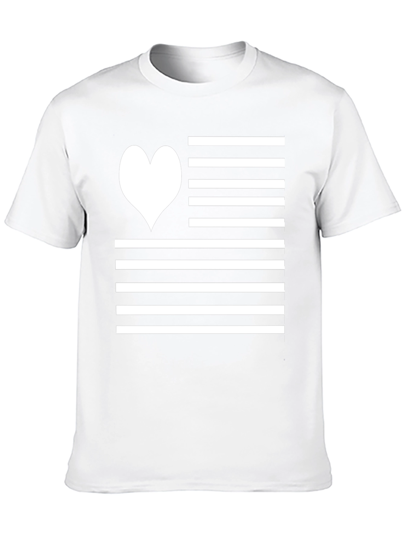 Heart Stripes Graphic Tee - Black