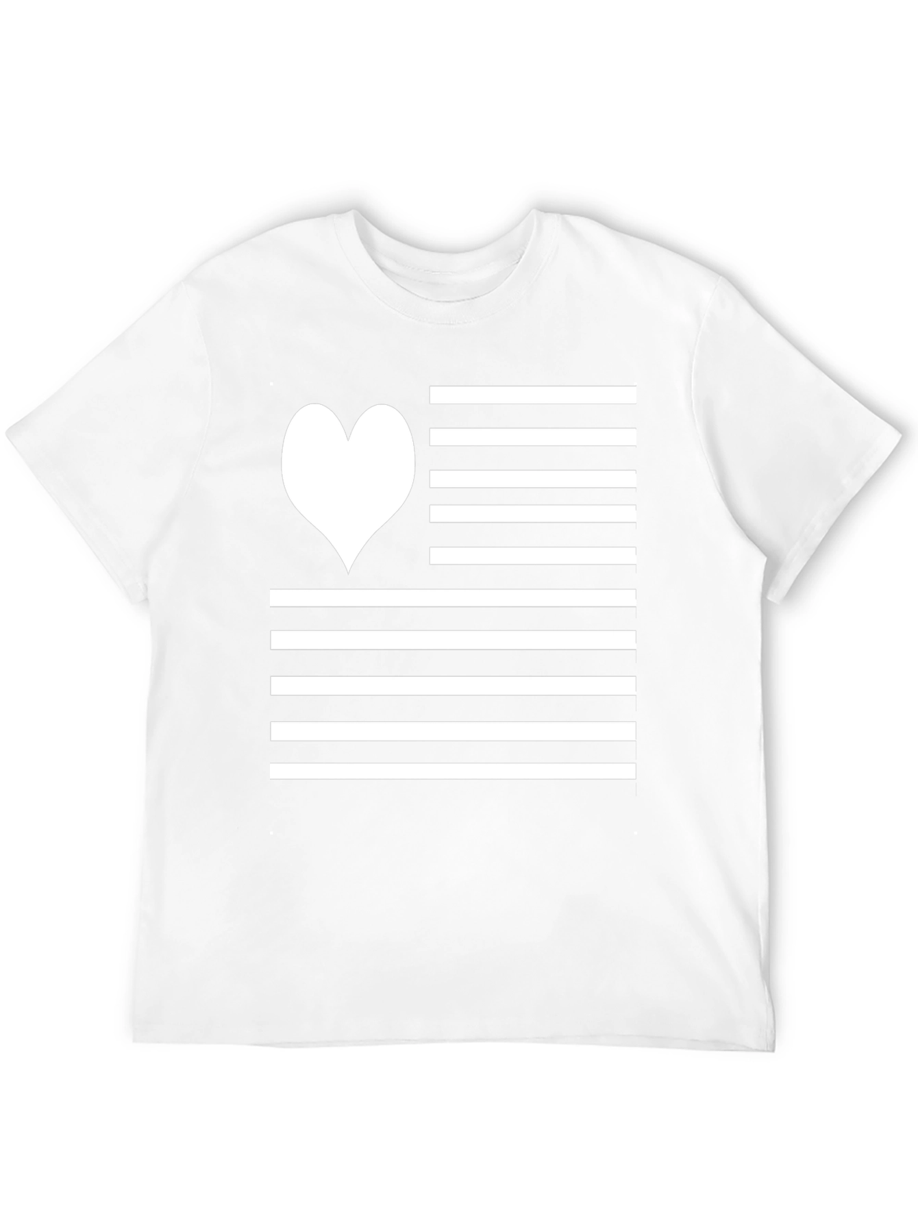 Heart Stripes Graphic Tee - Black