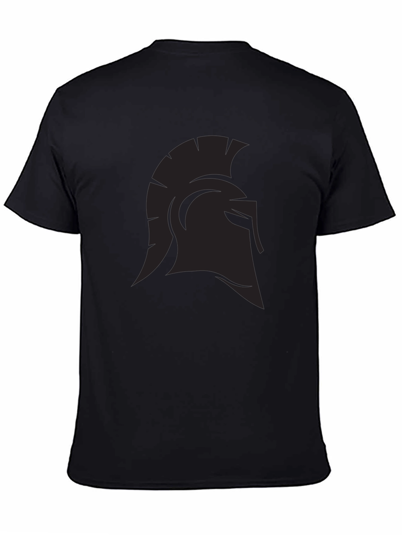Spartan Helmet Graphic Black T-Shirt