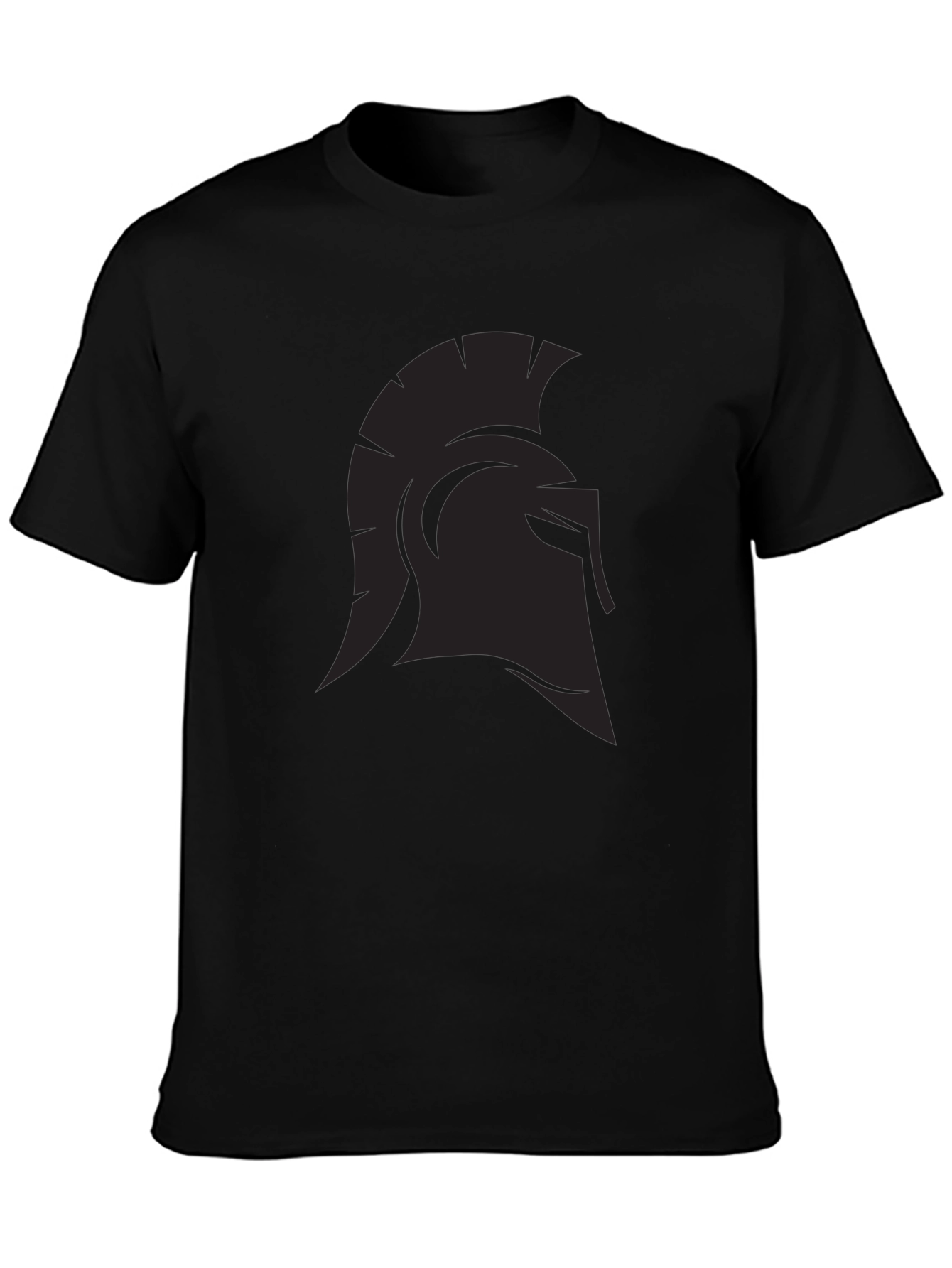 Spartan Helmet Graphic Black T-Shirt