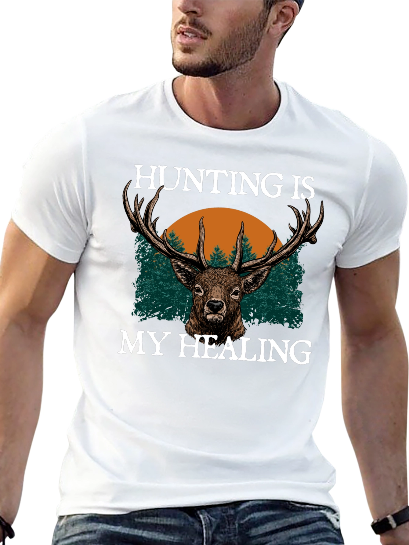 Hunting Is My Healing Black T-Shirt