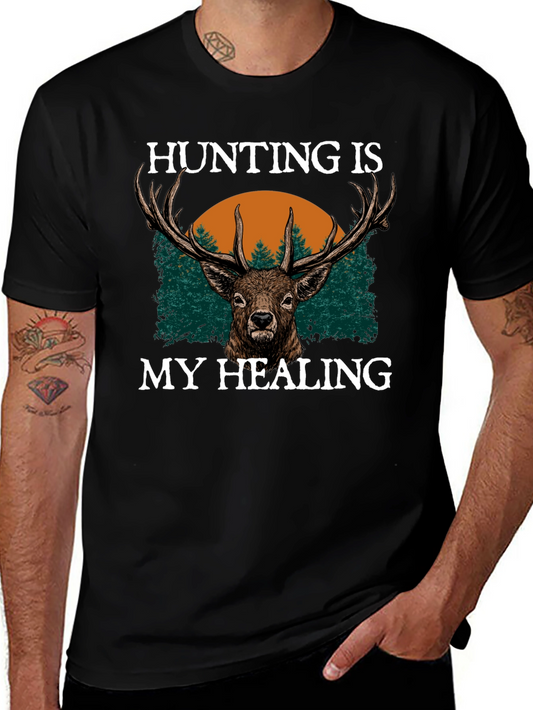 Hunting Is My Healing Black T-Shirt
