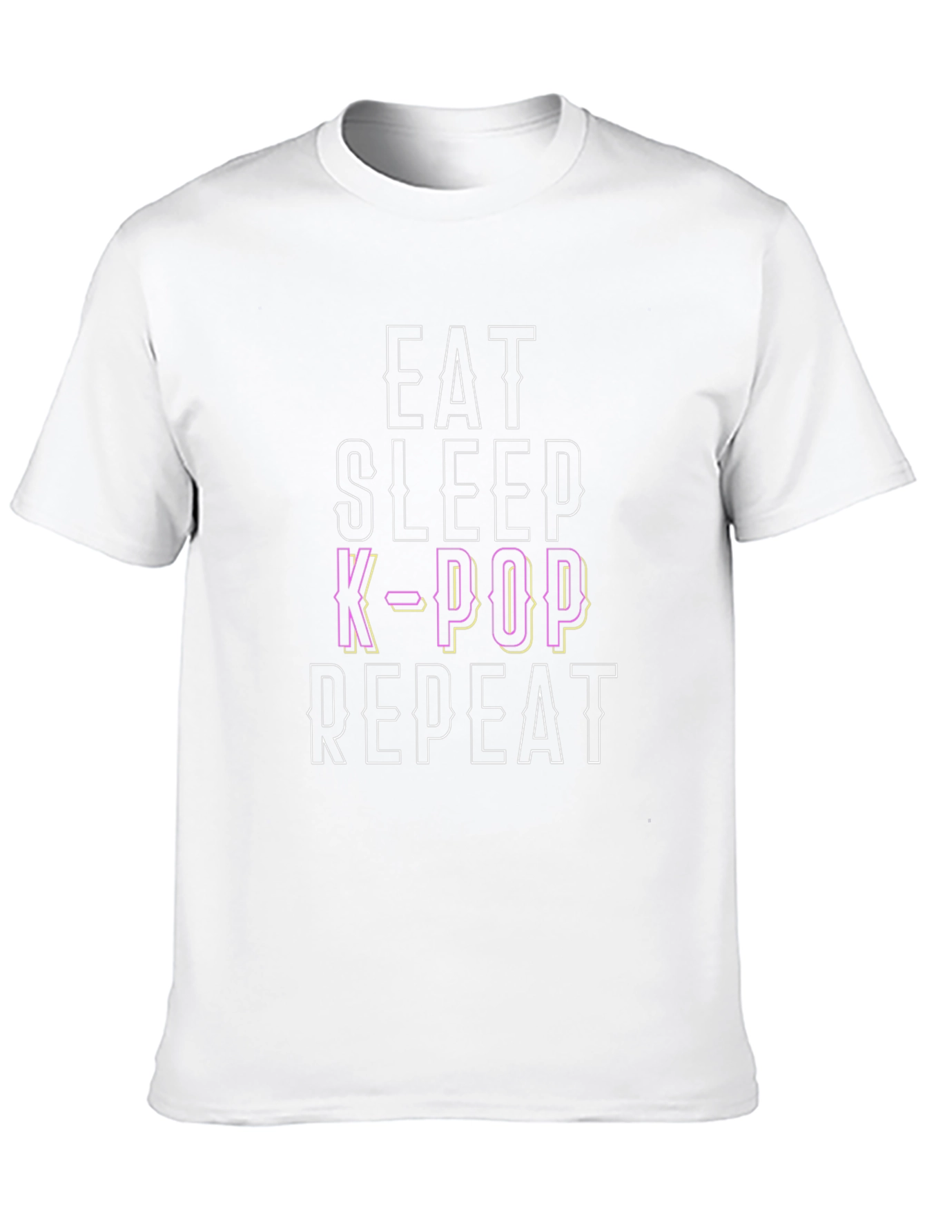 Eat Sleep K-Pop Repeat Black Graphic Tee