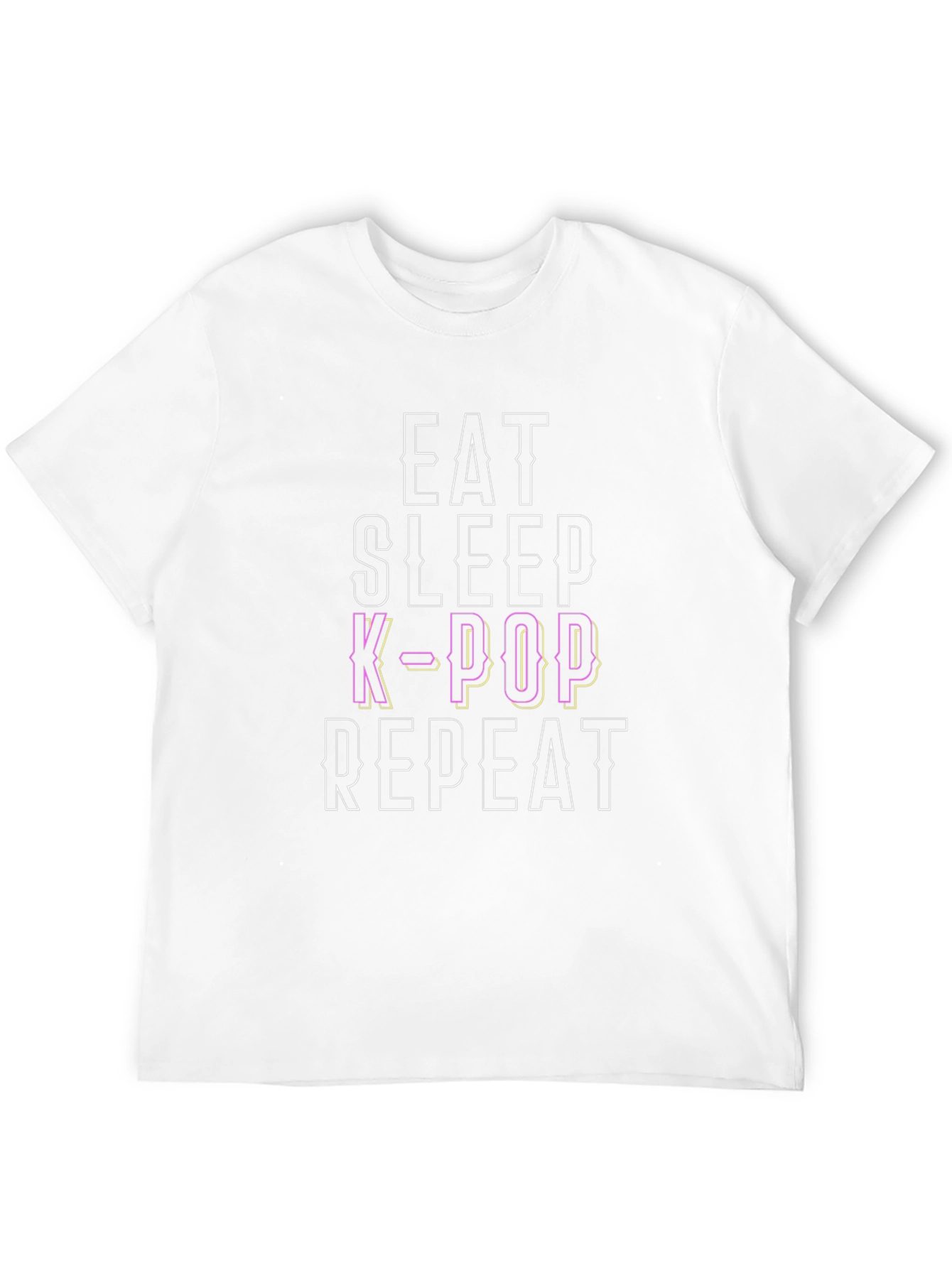 Eat Sleep K-Pop Repeat Black Graphic Tee
