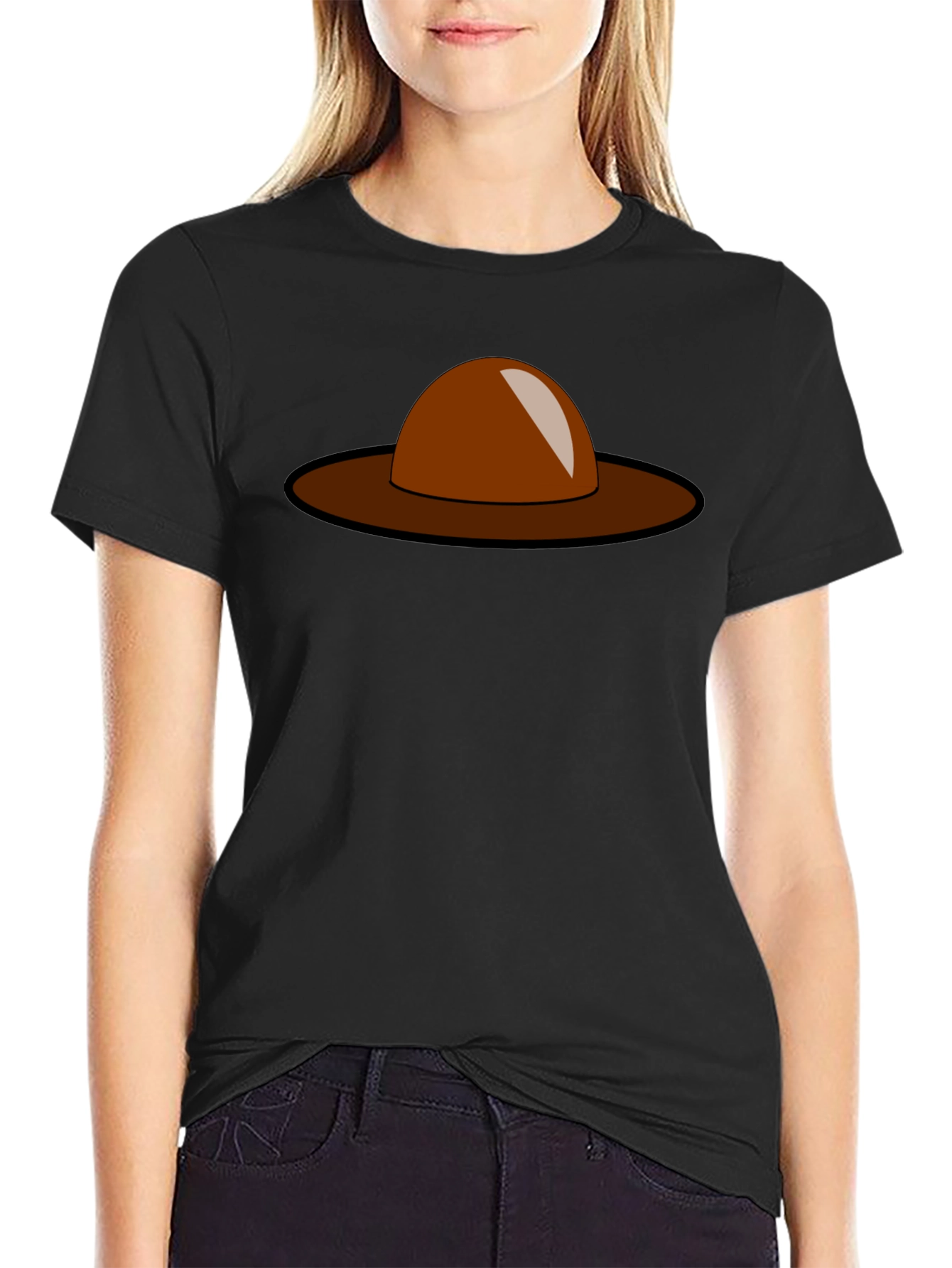 Brown Hat Graphic Tee - Stylish Casual Wear