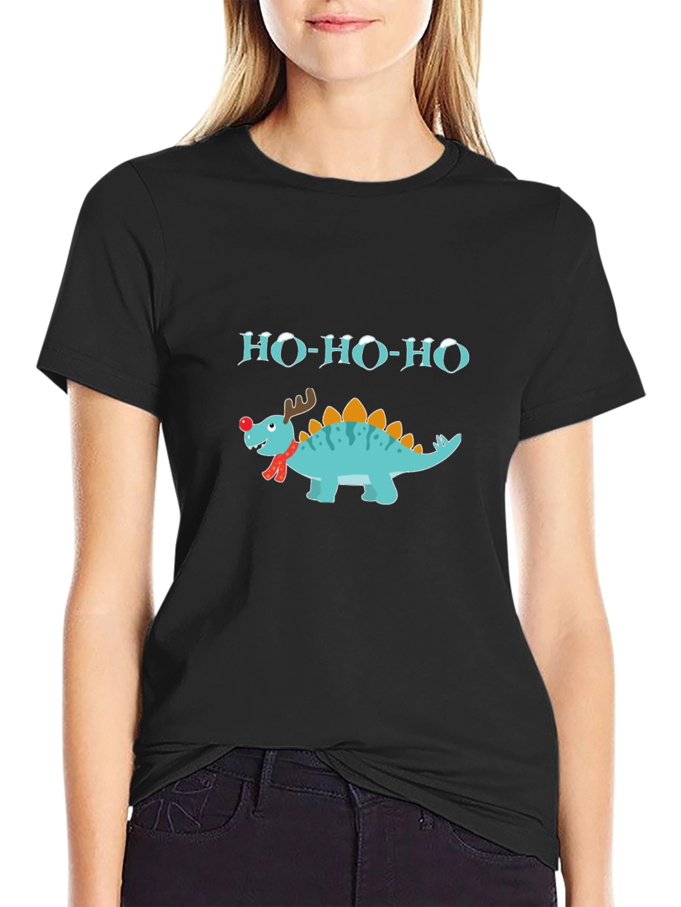 Ho-Ho-Ho Christmas Dinosaur T-Shirt
