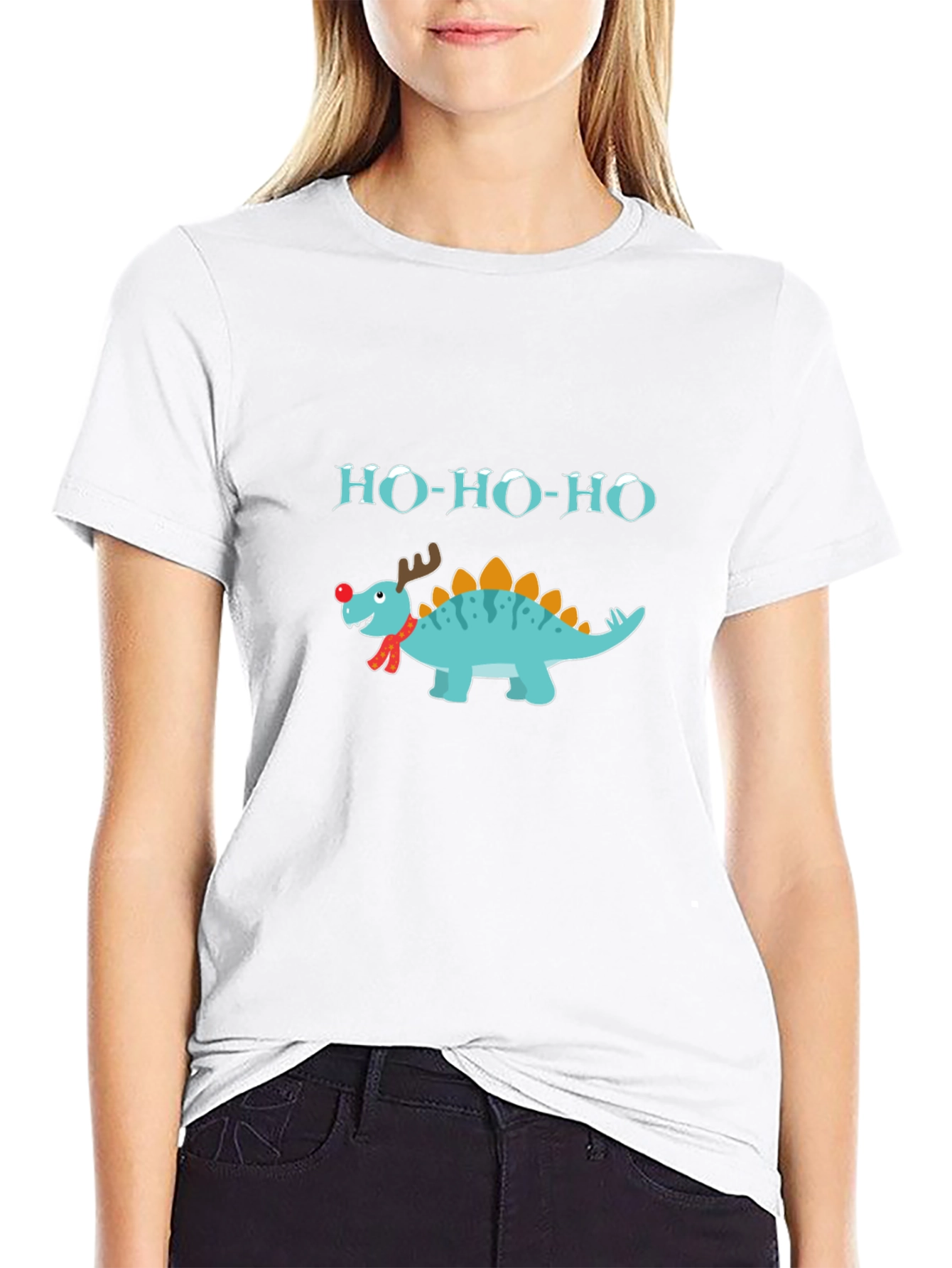 Ho-Ho-Ho Christmas Dinosaur T-Shirt