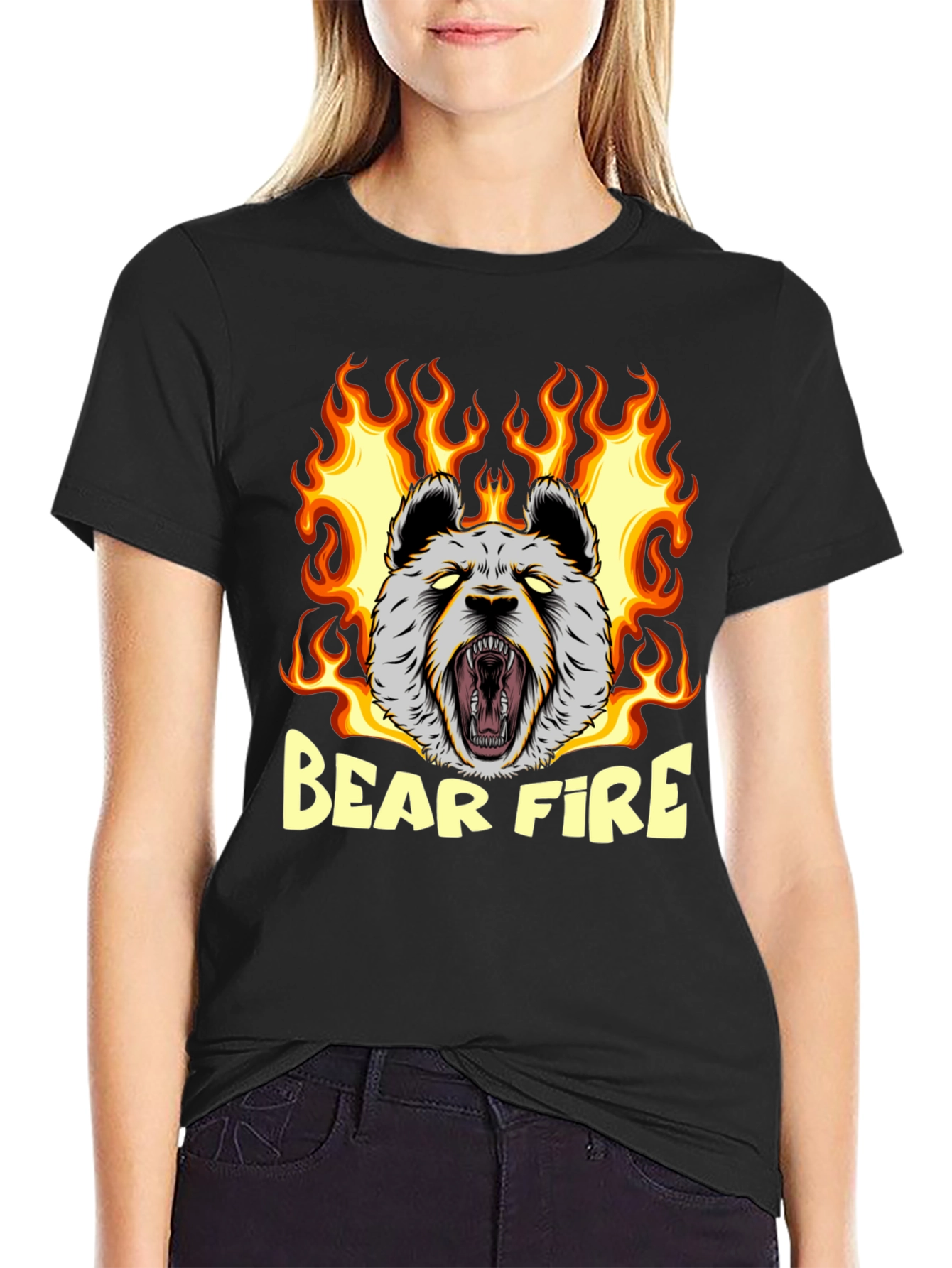Bear Fire Graphic T-Shirt