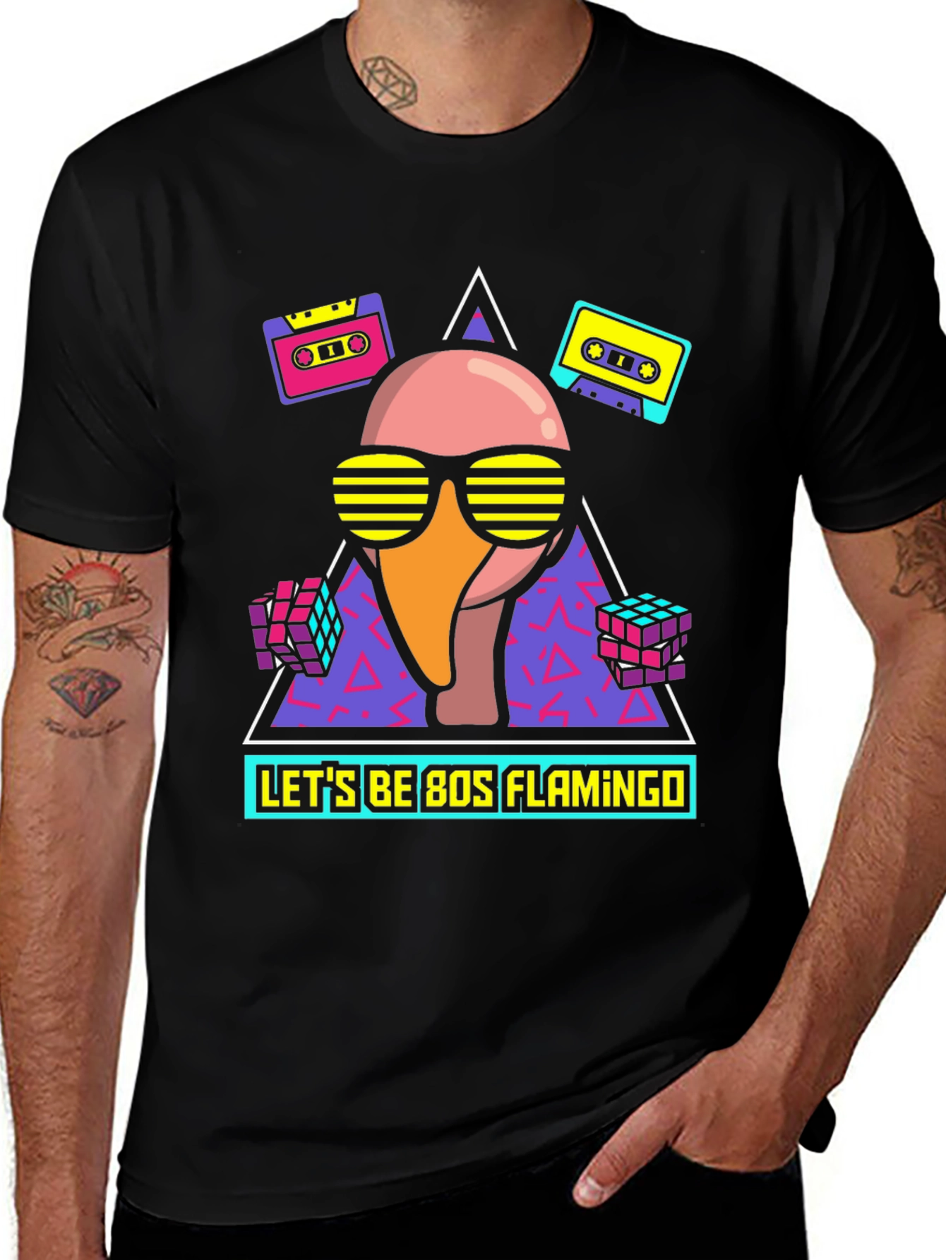 80s Flamingo Graphic Tee