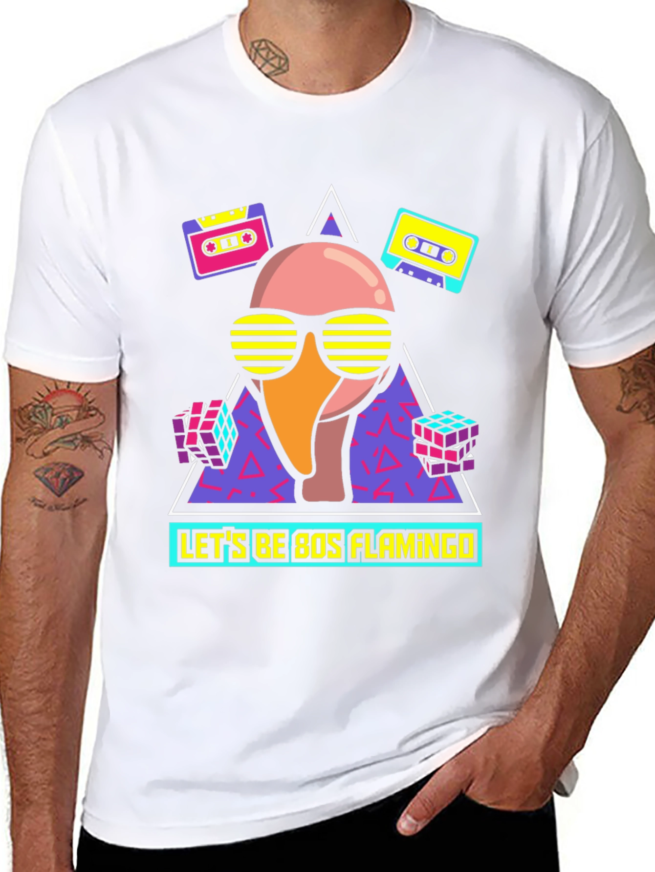 80s Flamingo Graphic Tee